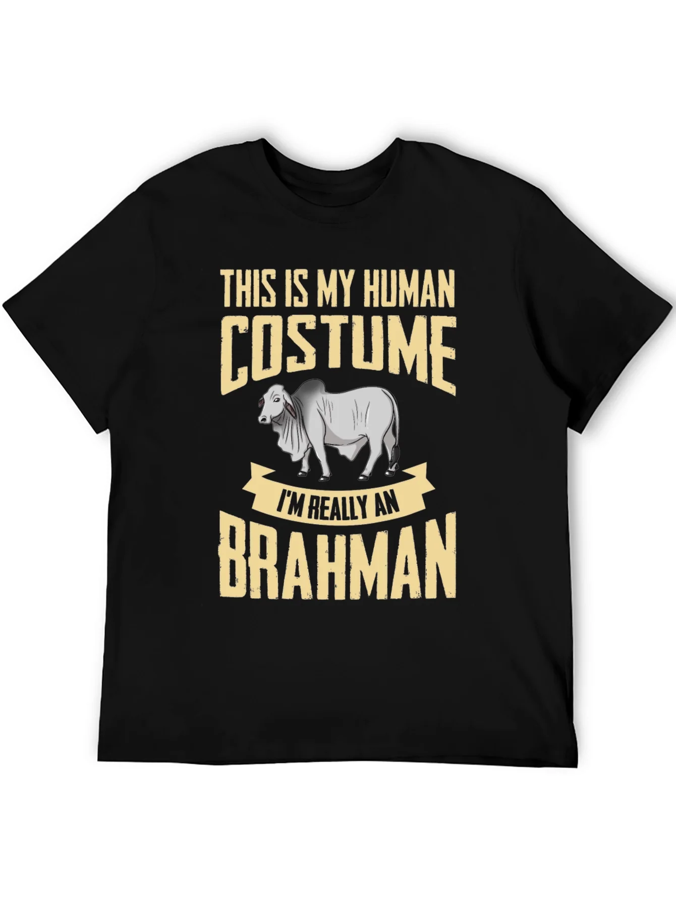 Human Costume Brahman Cattle Funny Graphic Tee