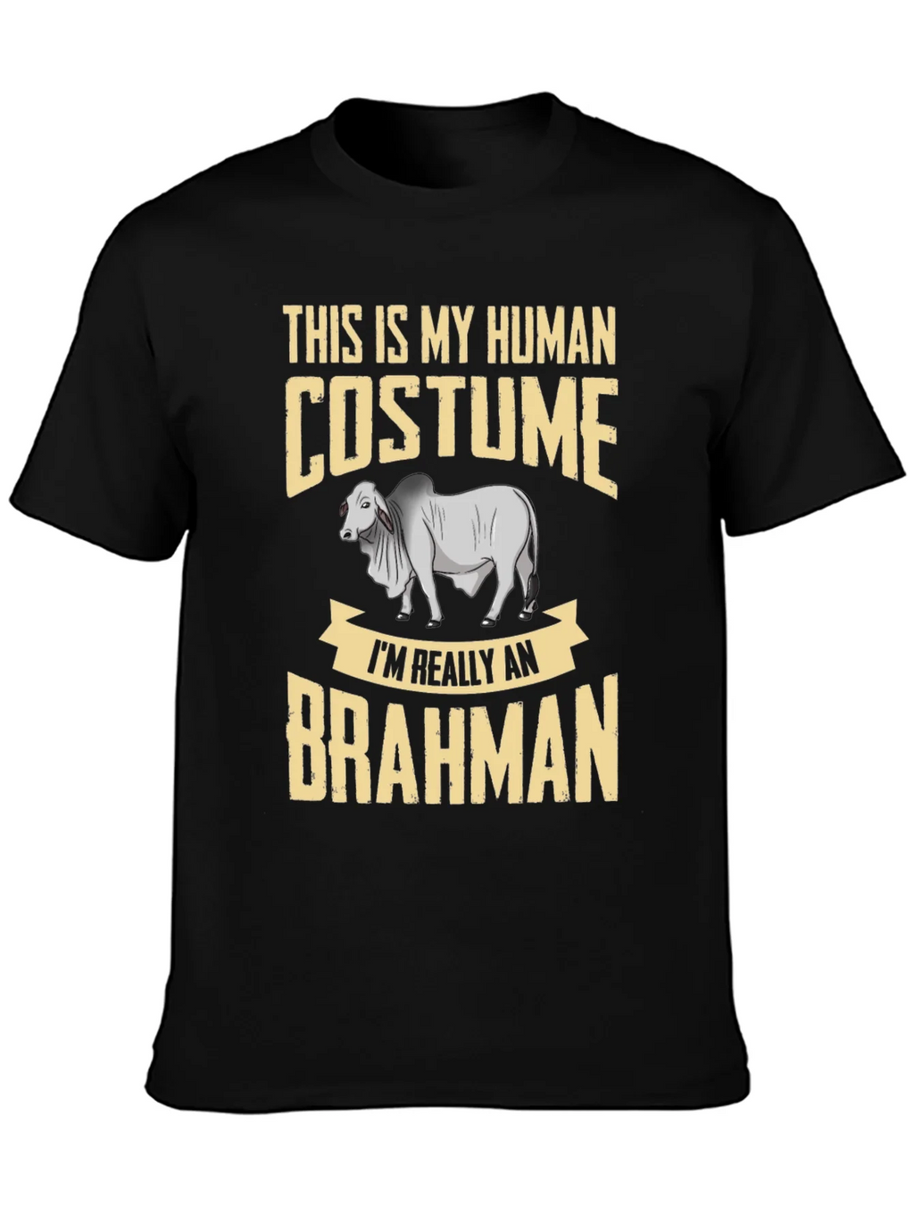 Human Costume Brahman Cattle Funny Graphic Tee