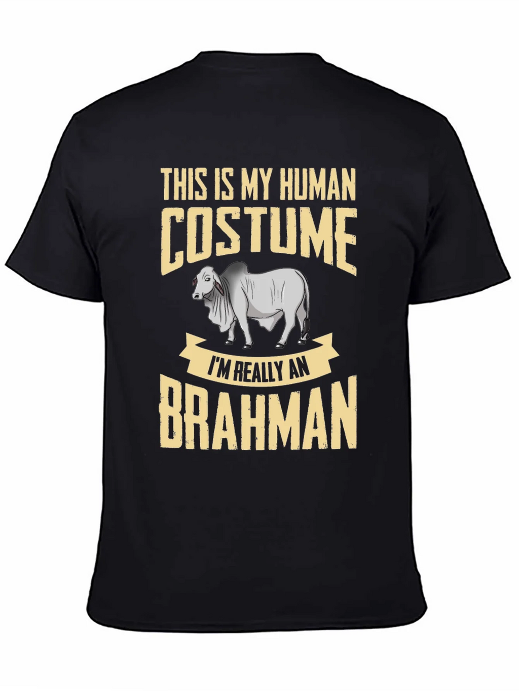 Human Costume Brahman Cattle Funny Graphic Tee