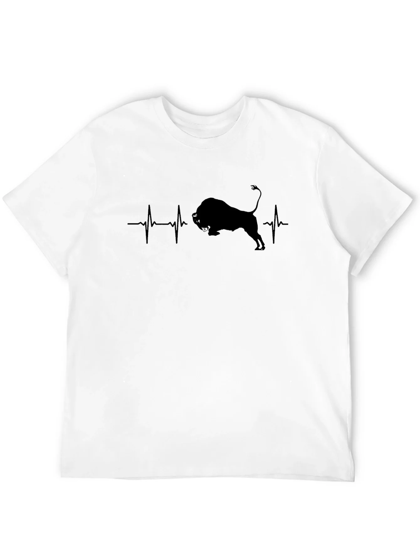 Black Bull Heartbeat T-Shirt - Mens Graphic Tee