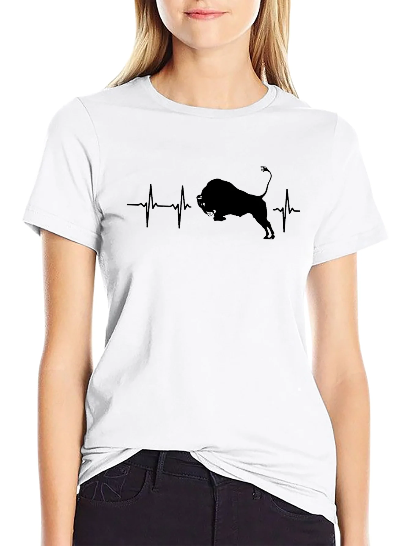Black Bull Heartbeat T-Shirt - Mens Graphic Tee