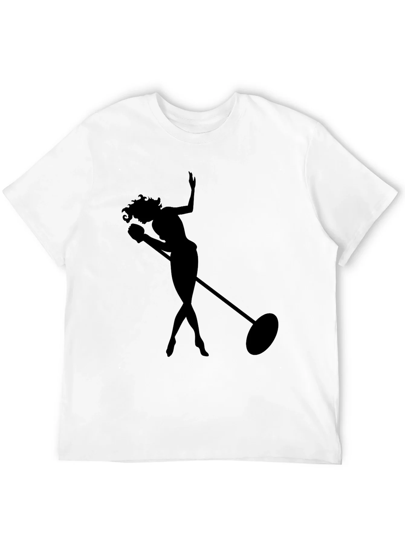 Silhouette Singer Graphic Tee - Soft Black T-Shirt