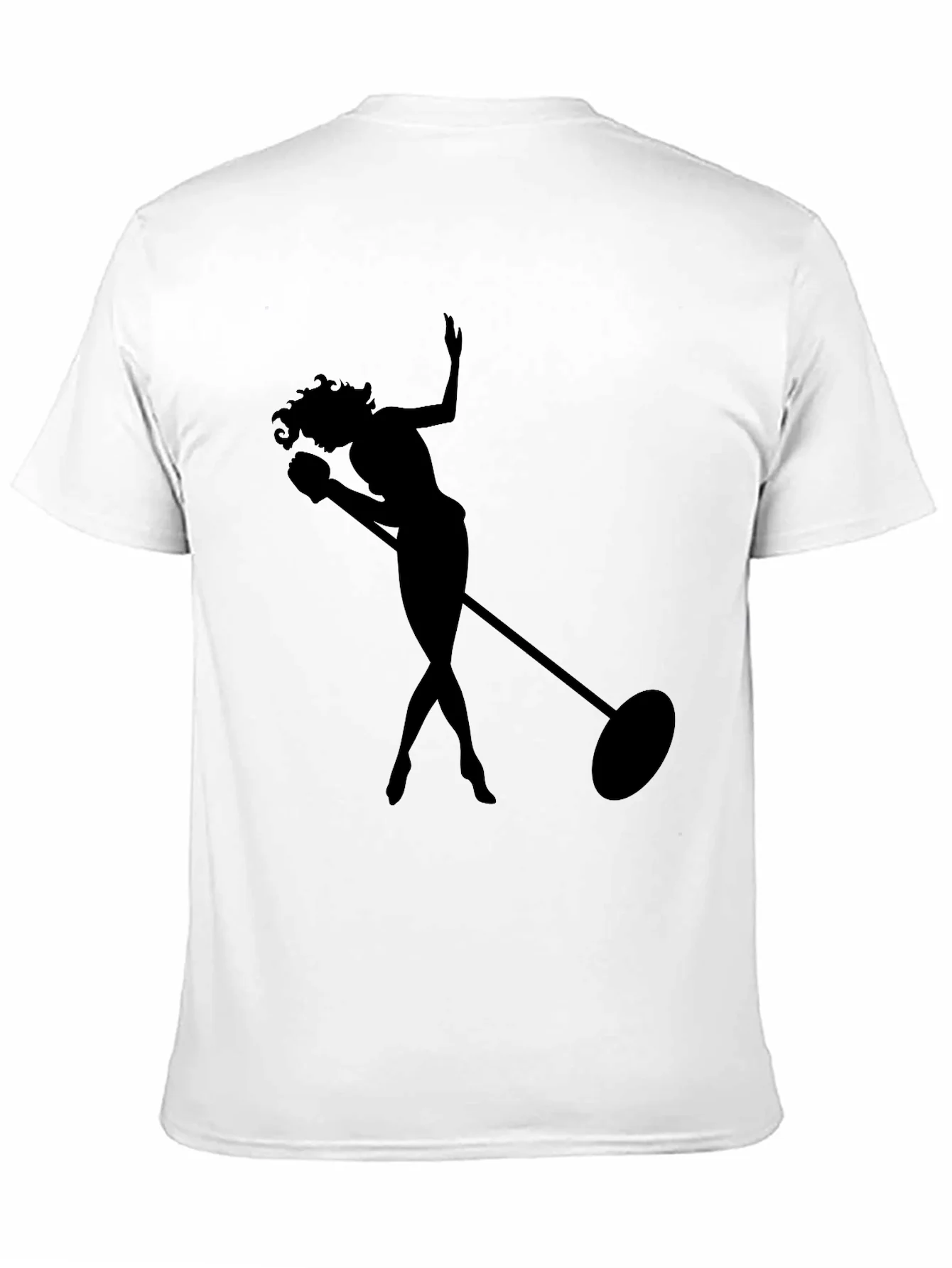Silhouette Singer Graphic Tee - Soft Black T-Shirt