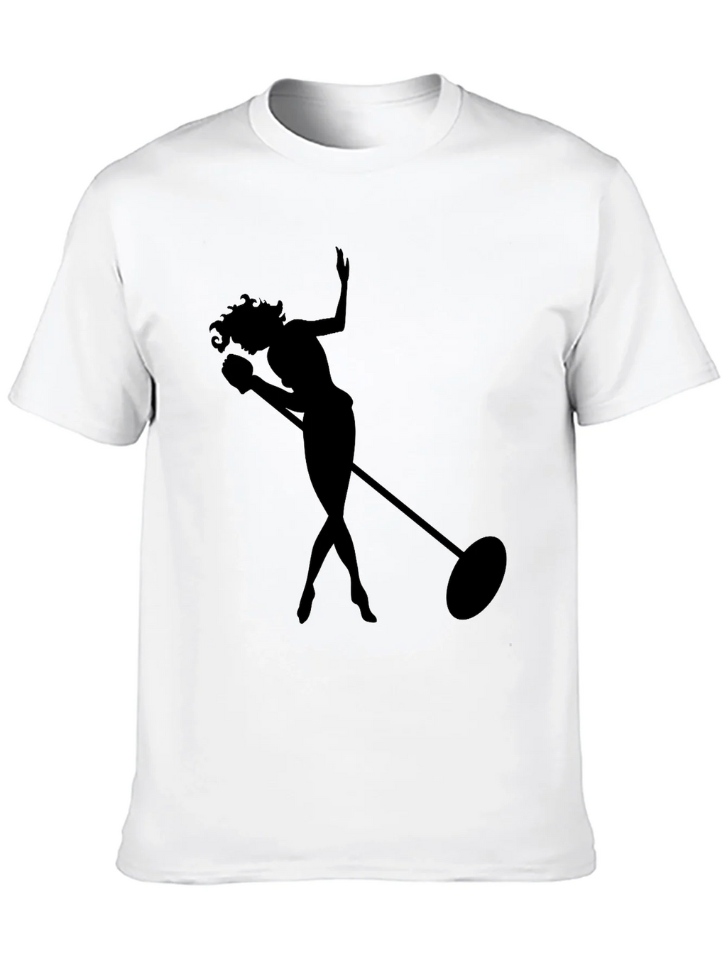 Silhouette Singer Graphic Tee - Soft Black T-Shirt