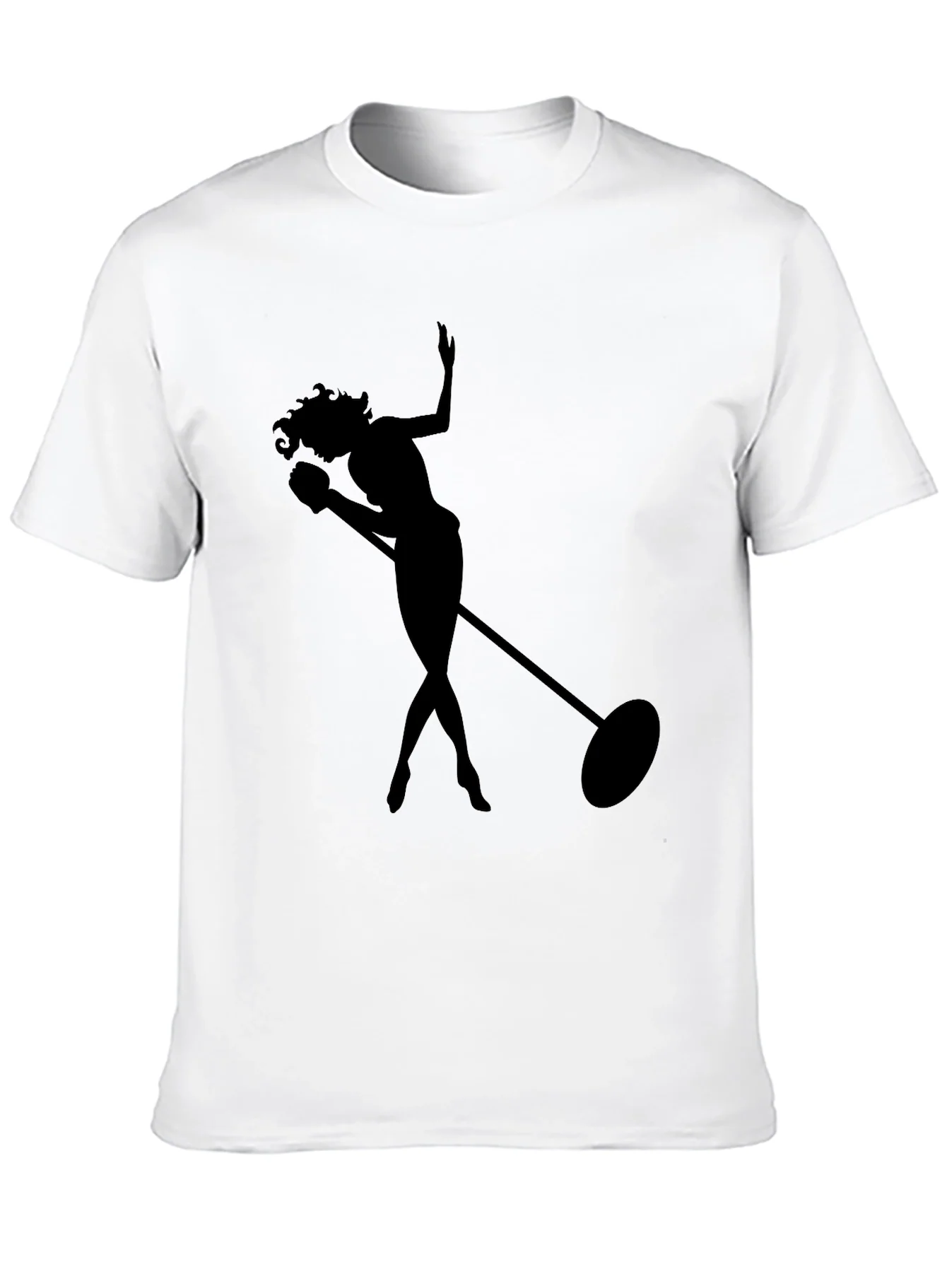 Silhouette Singer Graphic Tee - Soft Black T-Shirt