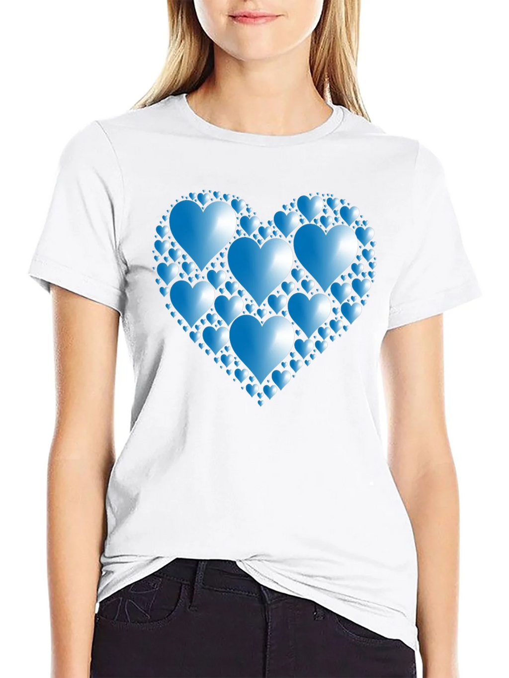 Heart of Hearts Graphic Tee - Black Casual Shirt