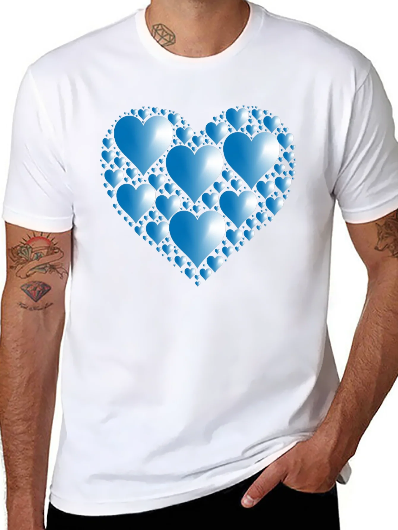 Heart of Hearts Graphic Tee - Black Casual Shirt