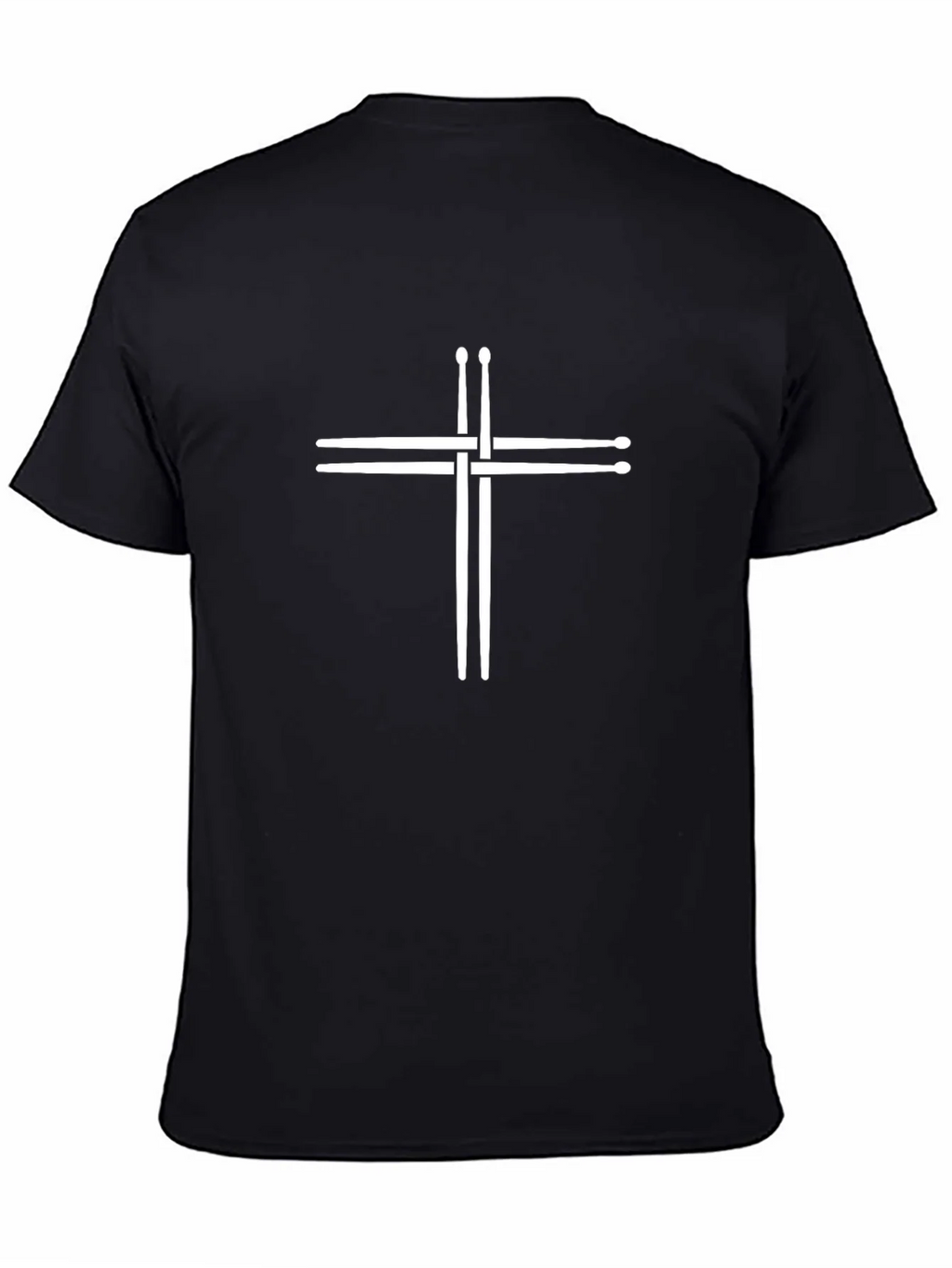 Drumsticks Cross Graphic Tee - Black