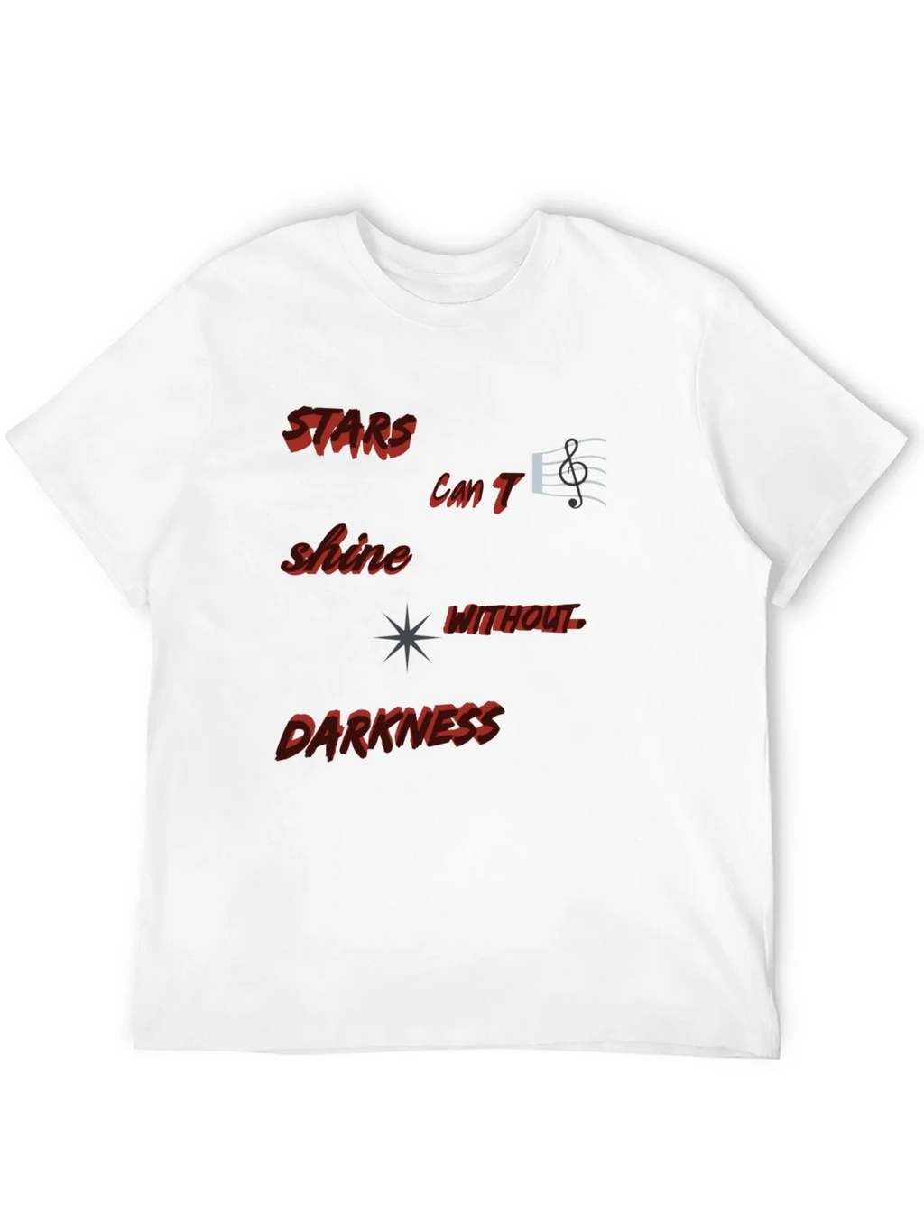 Stars Cant Shine Black Graphic Tee