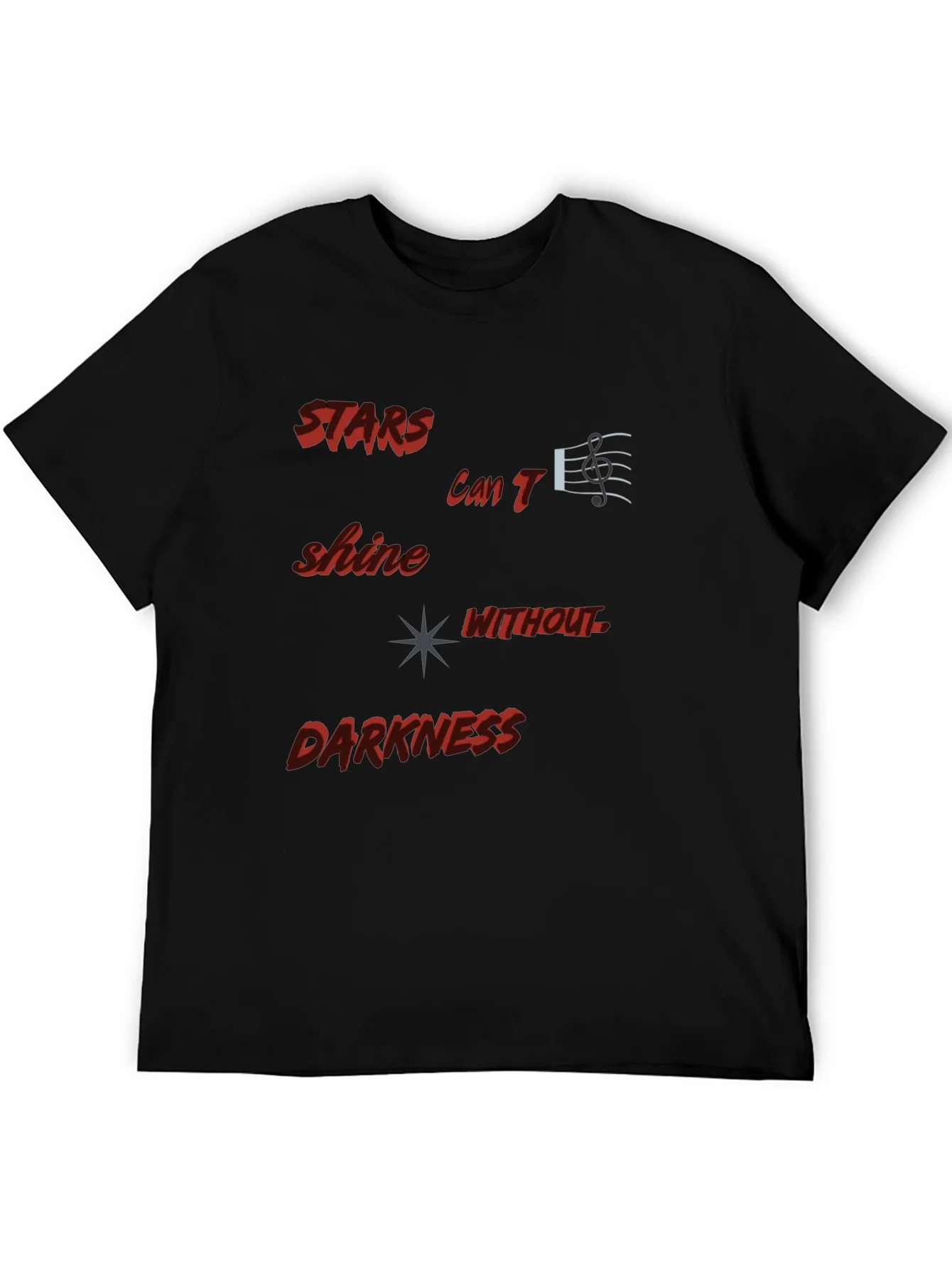 Stars Cant Shine Black Graphic Tee