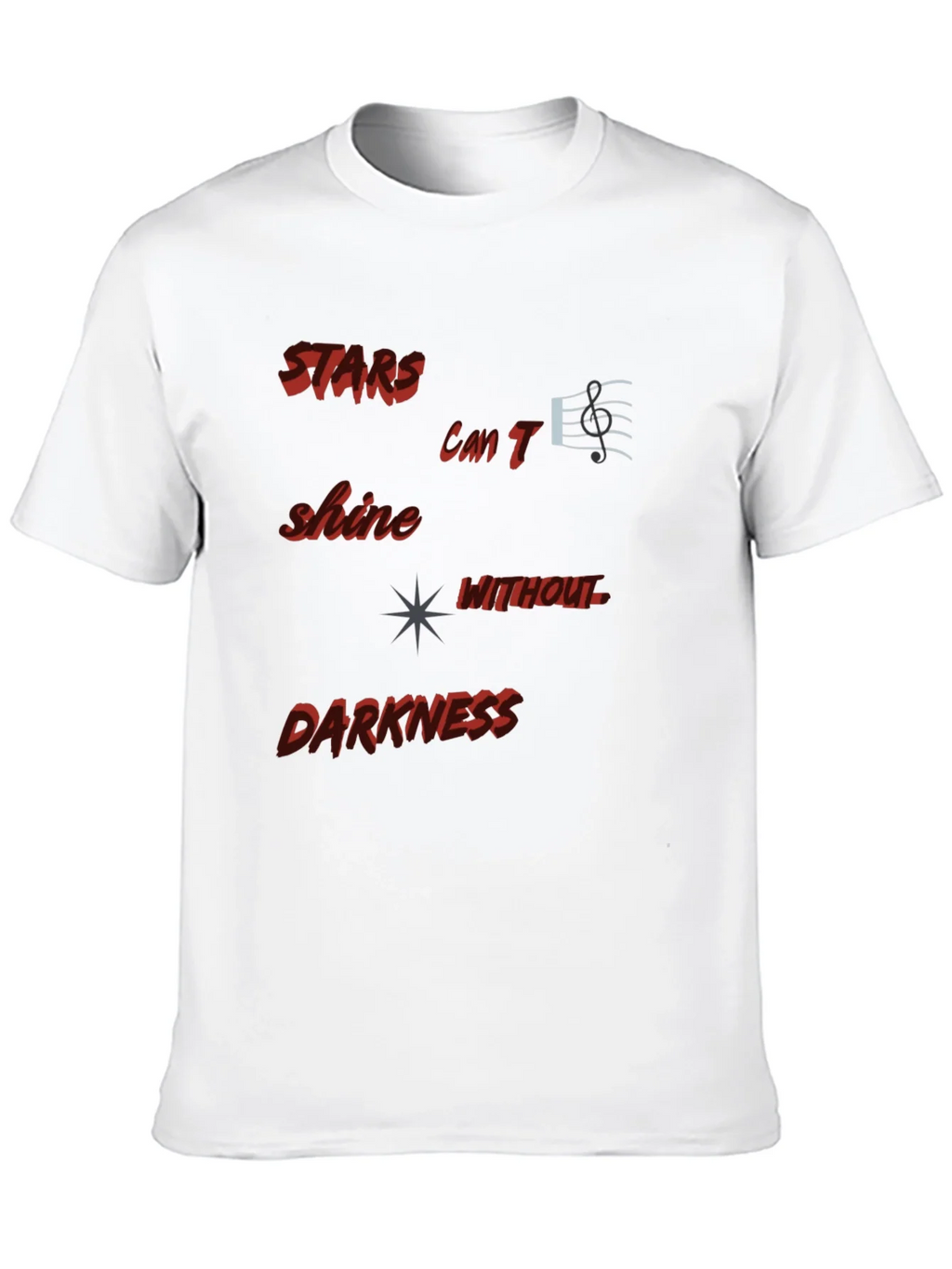Stars Cant Shine Black Graphic Tee