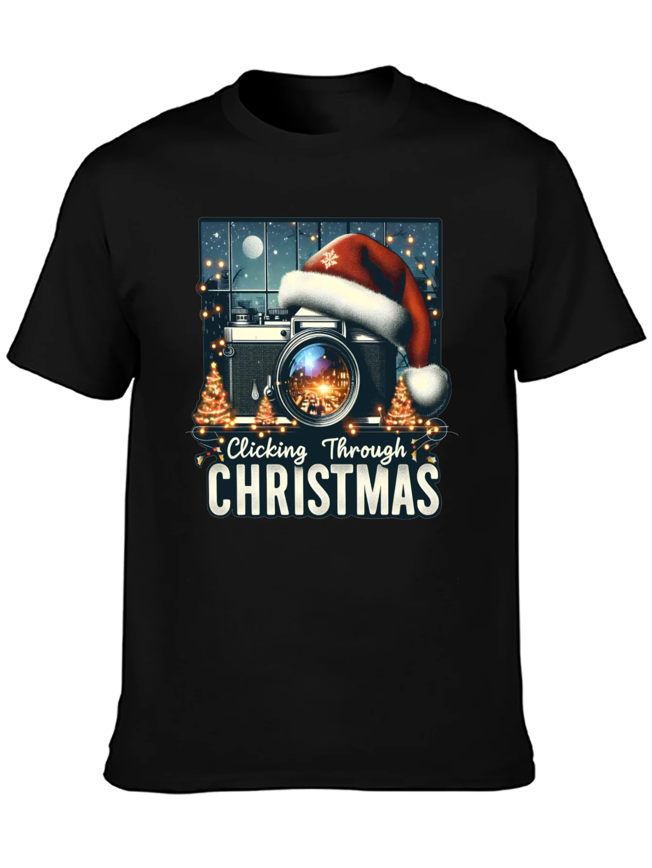 Clicking Through Christmas Camera Holiday T-Shirt