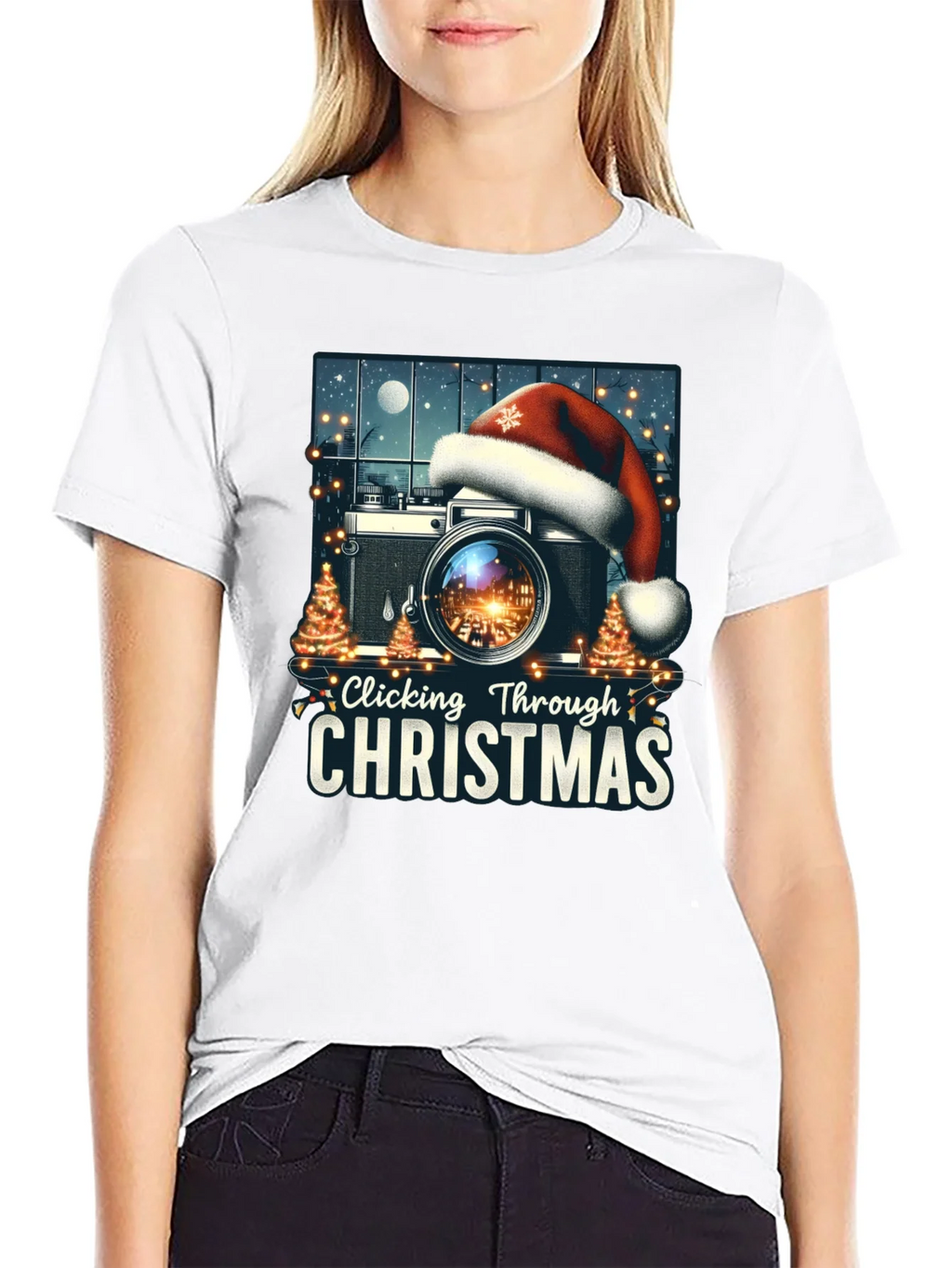 Clicking Through Christmas Camera Holiday T-Shirt