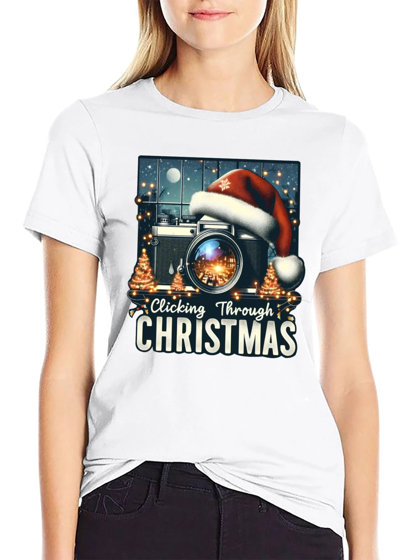Clicking Through Christmas Camera Holiday T-Shirt