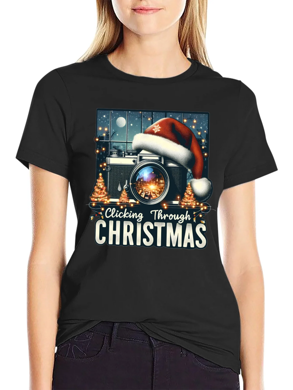 Clicking Through Christmas Camera Holiday T-Shirt
