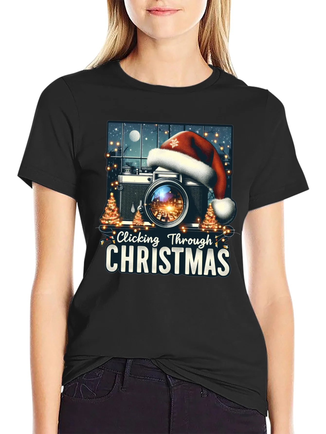 Clicking Through Christmas Camera Holiday T-Shirt