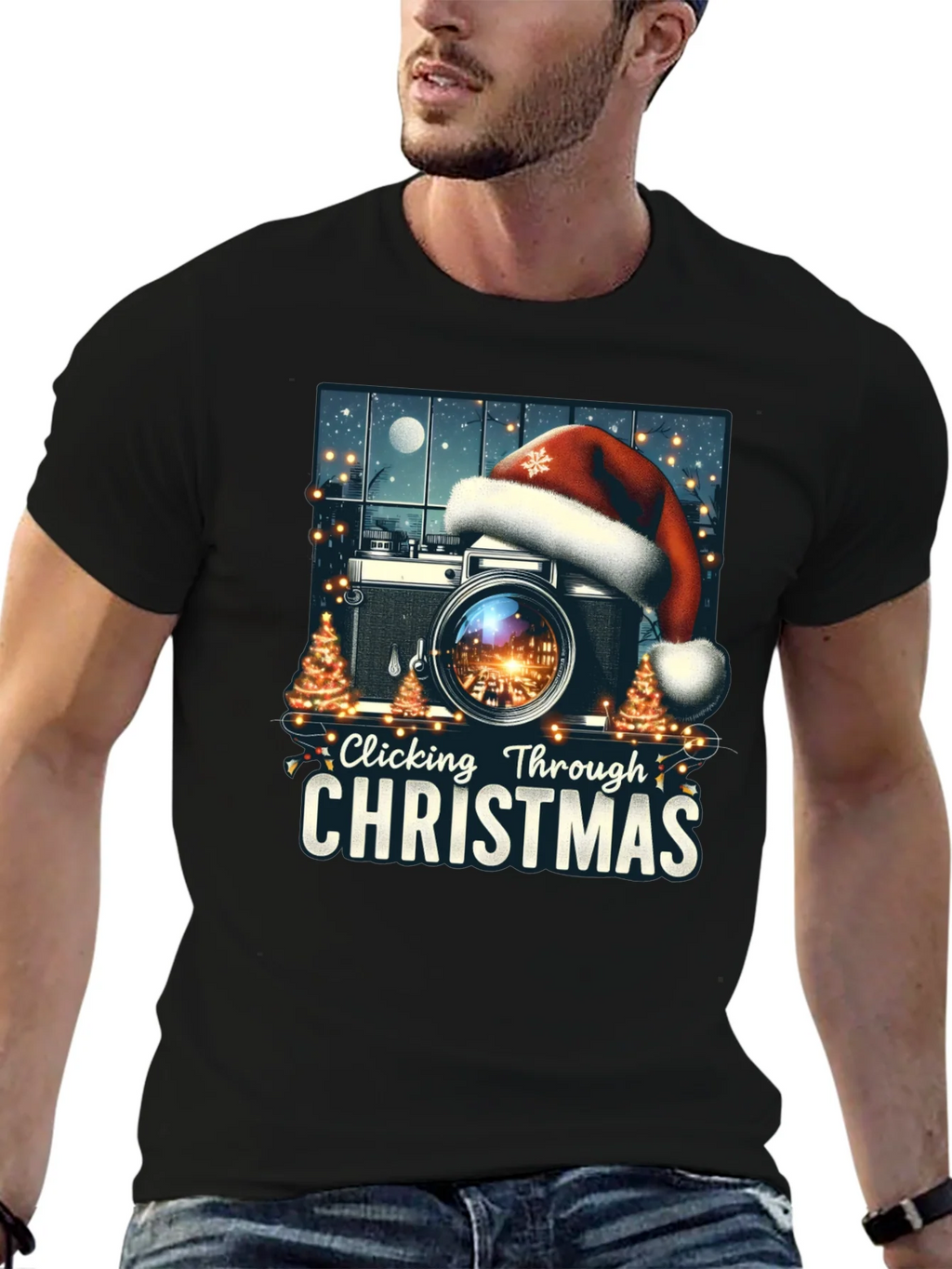 Clicking Through Christmas Camera Holiday T-Shirt