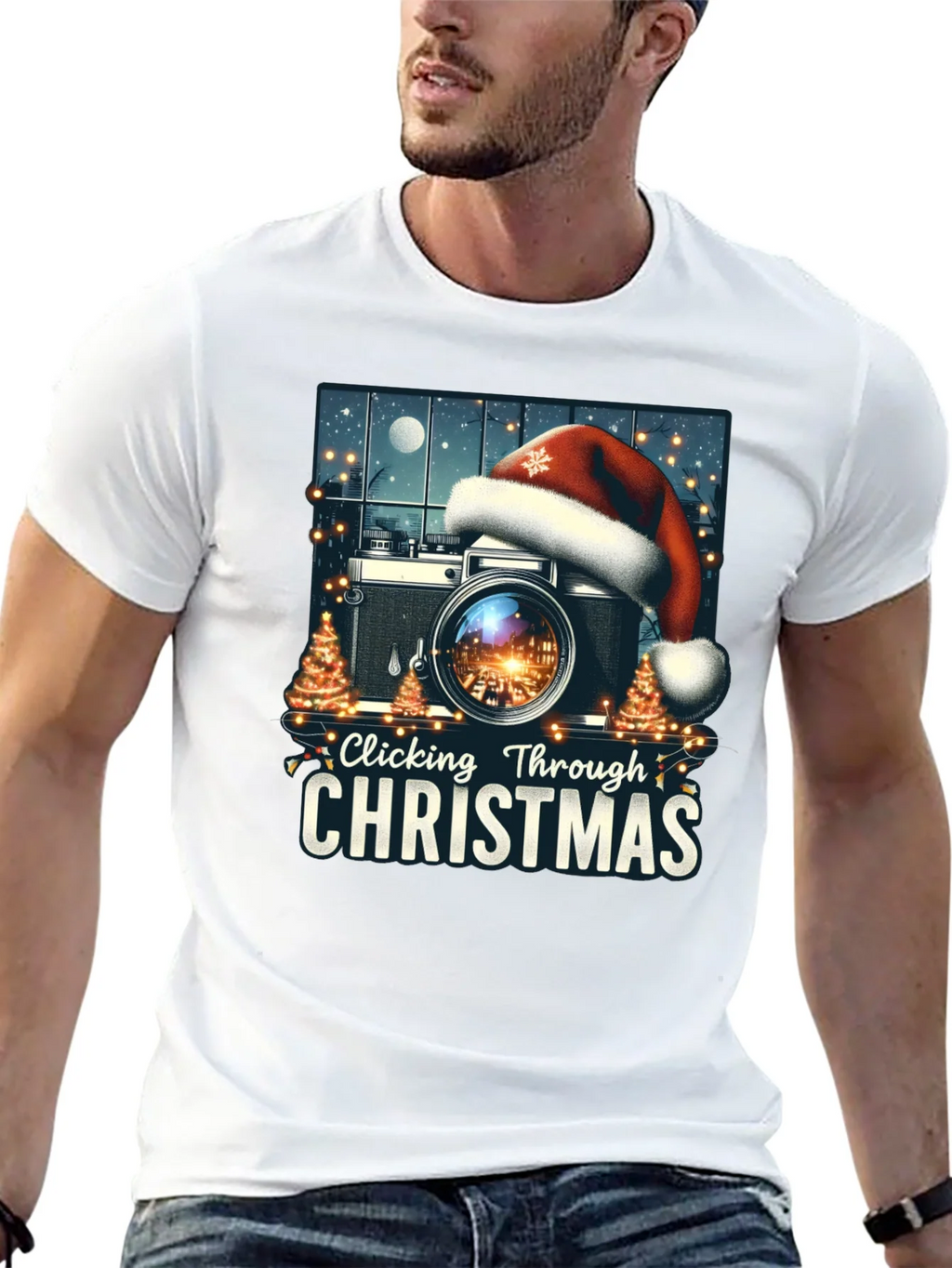 Clicking Through Christmas Camera Holiday T-Shirt