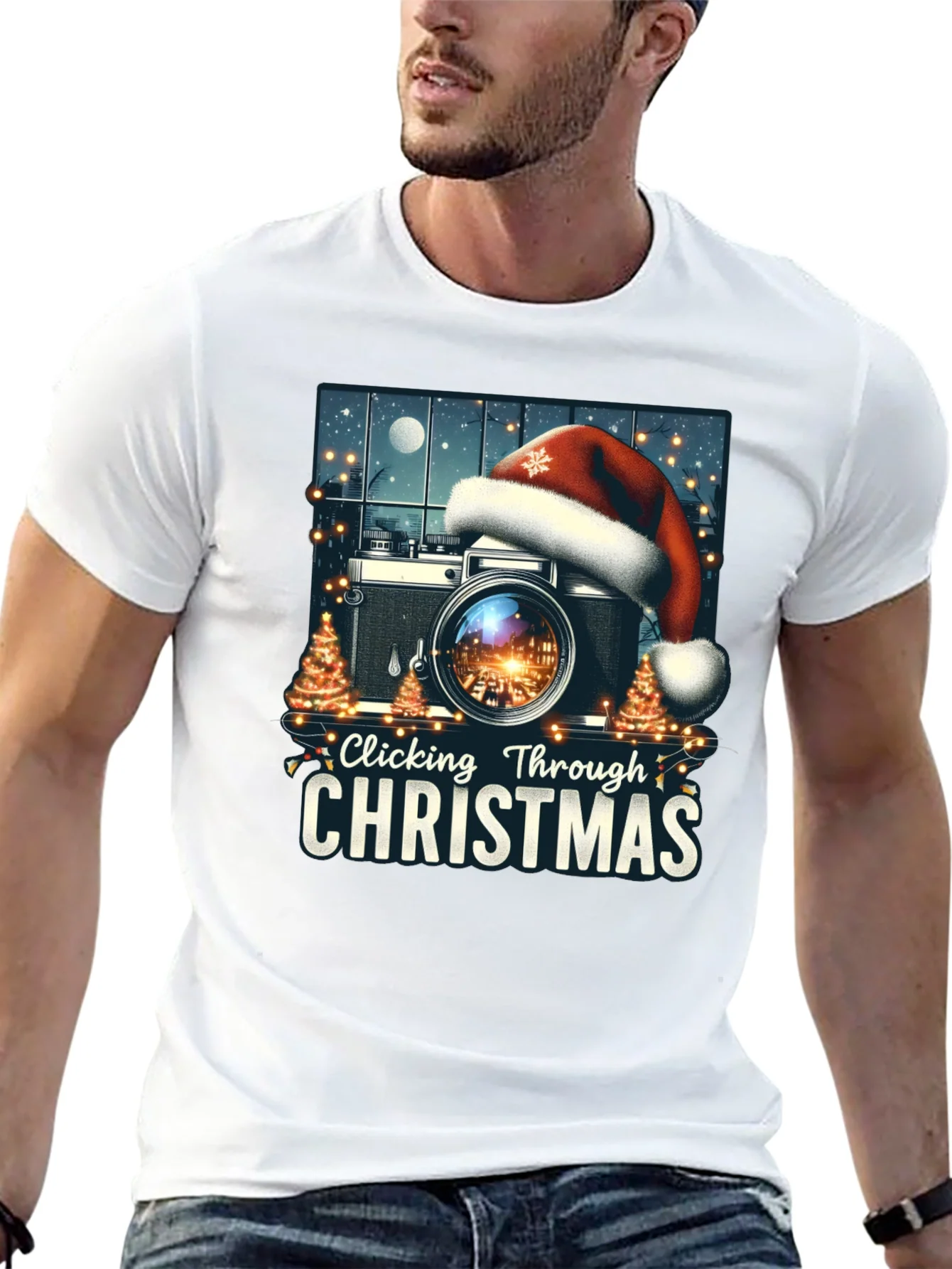 Clicking Through Christmas Camera Holiday T-Shirt