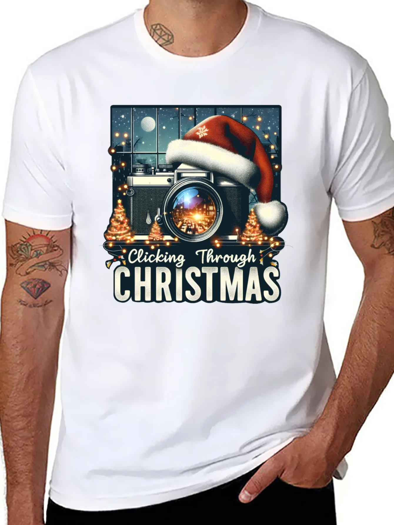 Clicking Through Christmas Camera Holiday T-Shirt