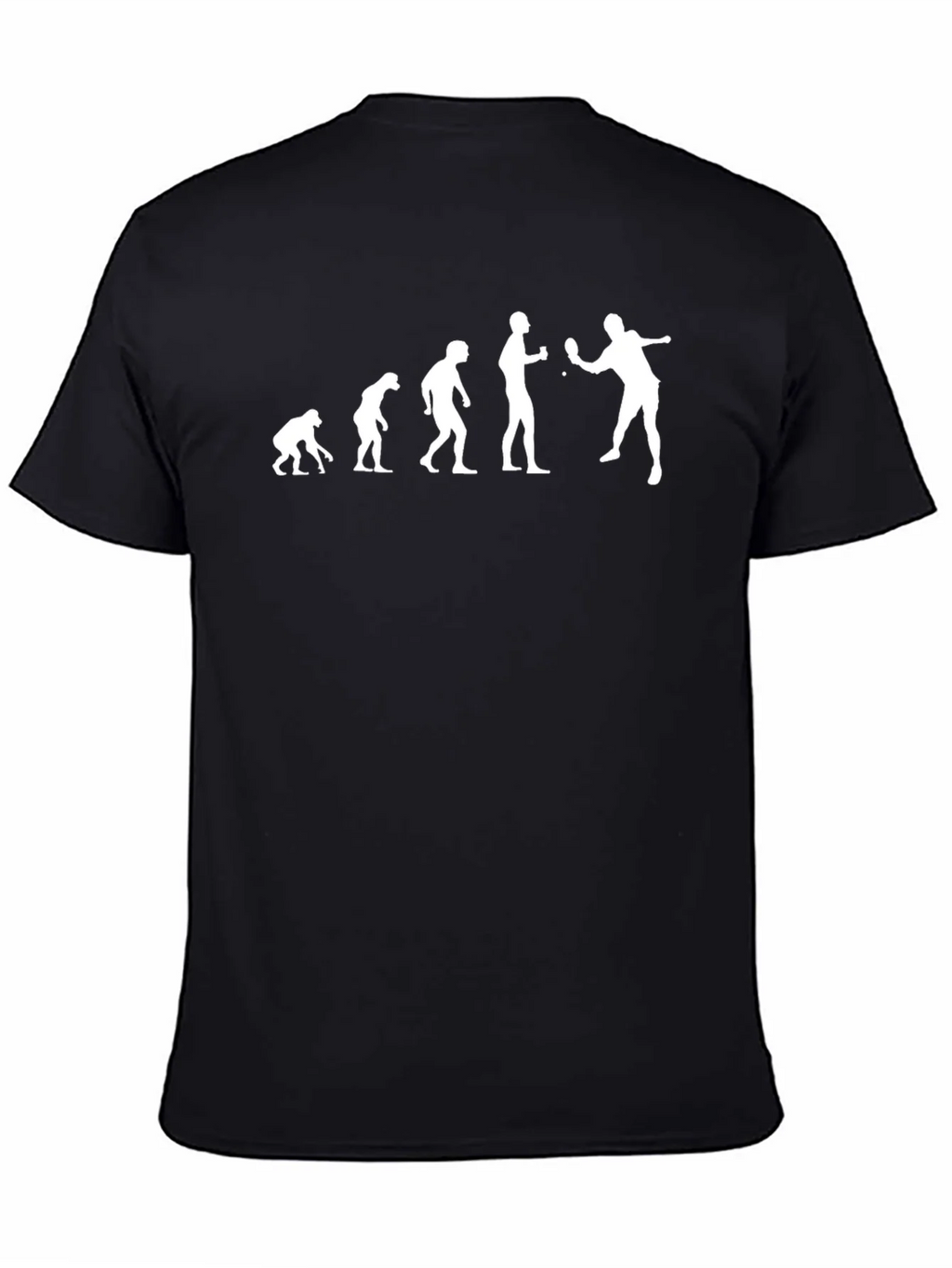 Evolution of Ping Pong T-Shirt - Black Cotton