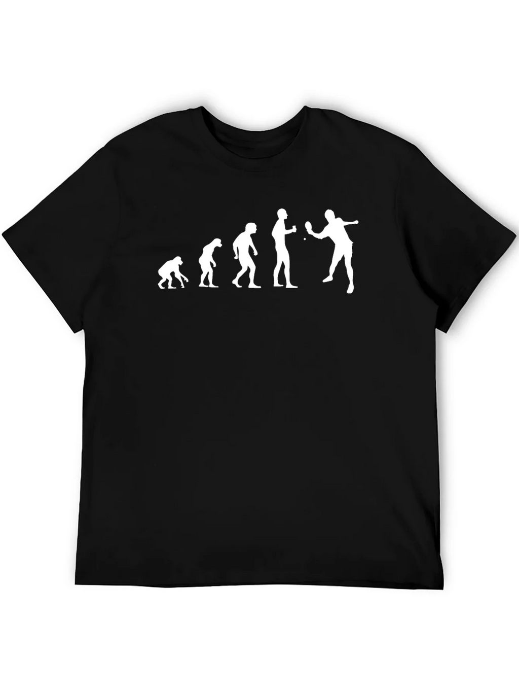 Evolution of Ping Pong T-Shirt - Black Cotton