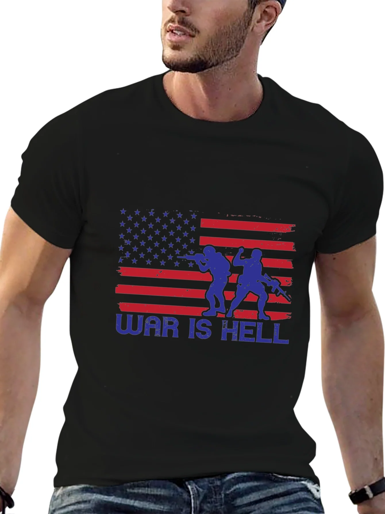 War is Hell American Flag T-Shirt