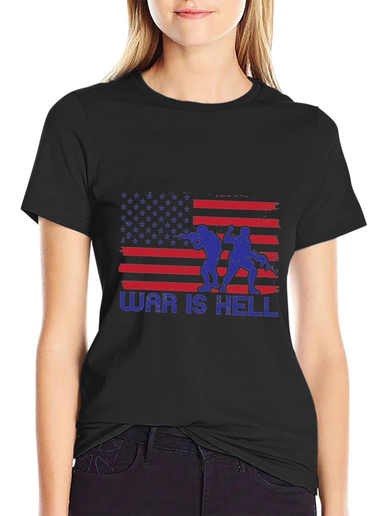 War is Hell American Flag T-Shirt