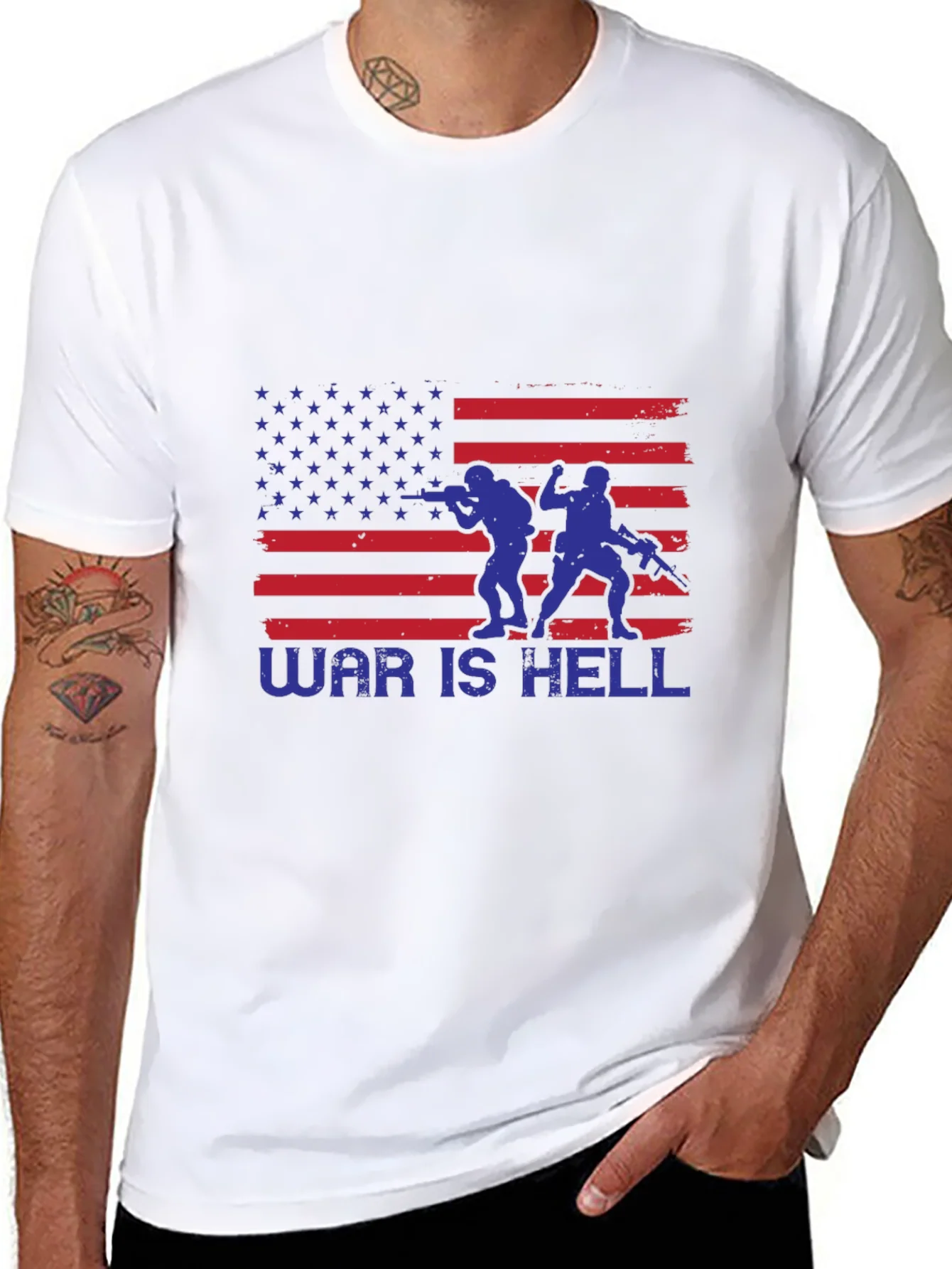 War is Hell American Flag T-Shirt