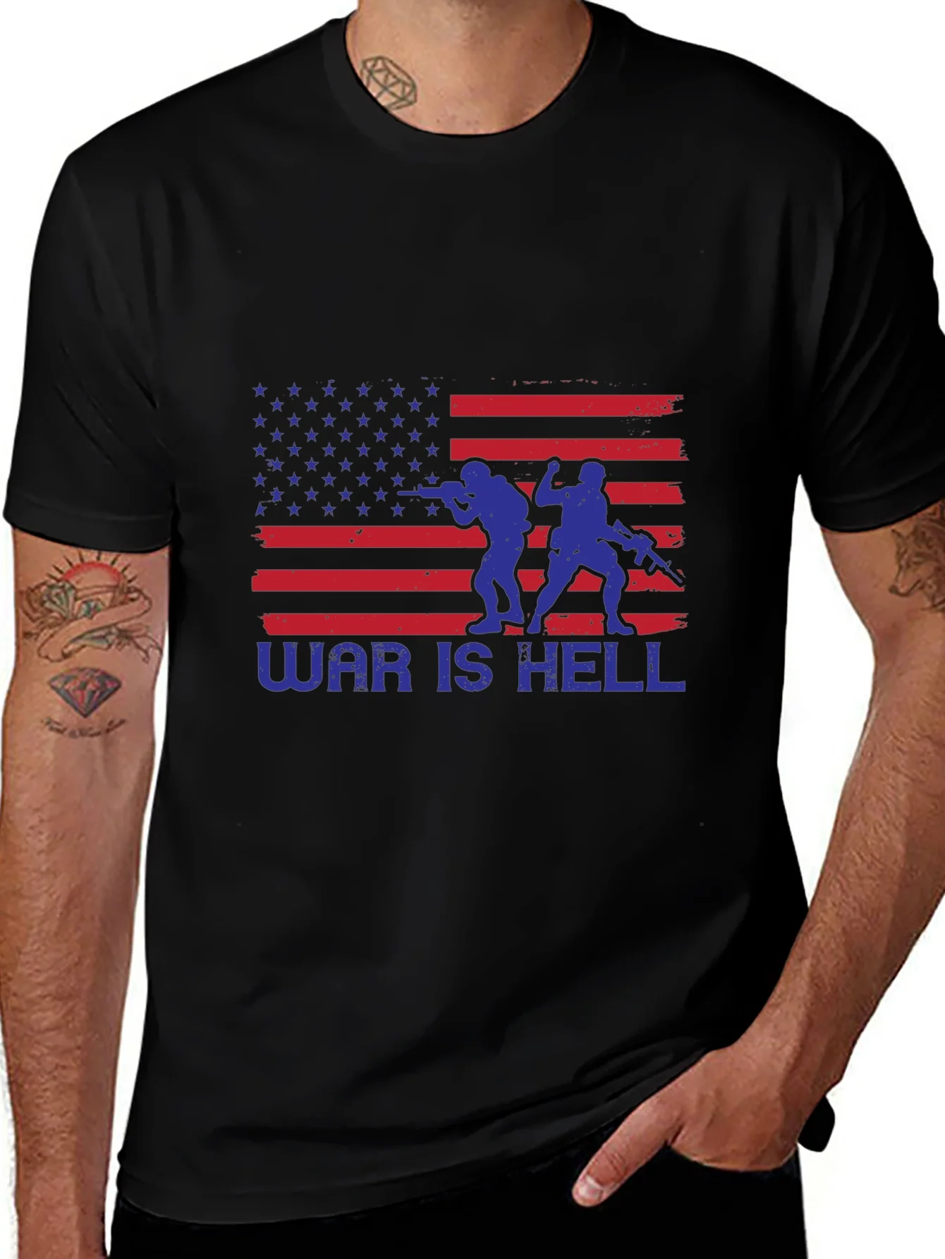 War is Hell American Flag T-Shirt