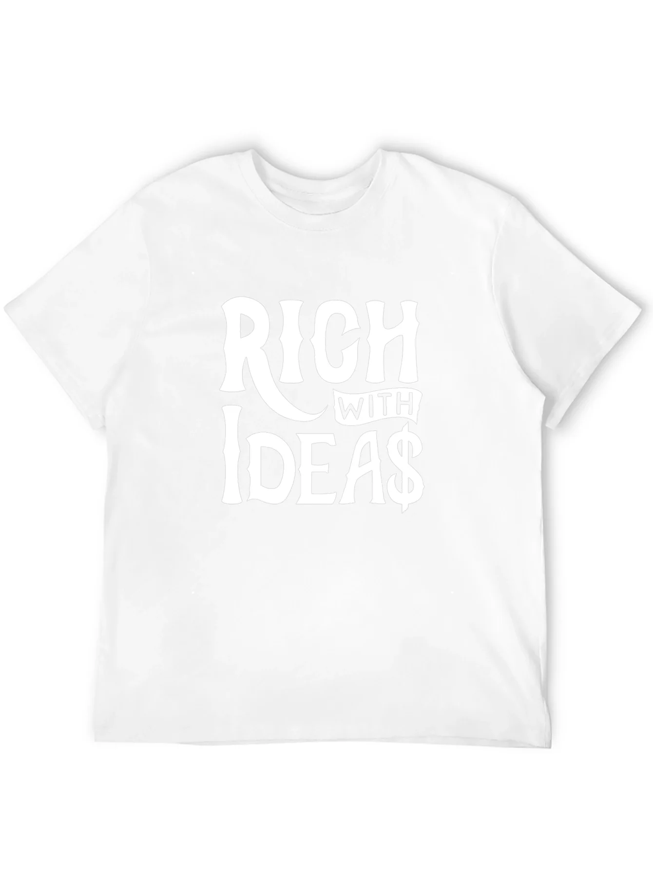 Rich with Ideas Graphic T-Shirt - Black Crew Neck Tee