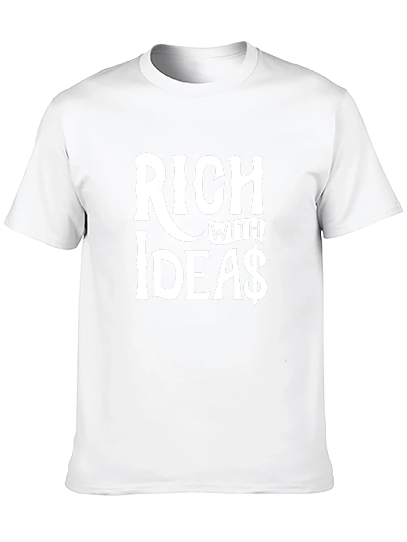 Rich with Ideas Graphic T-Shirt - Black Crew Neck Tee