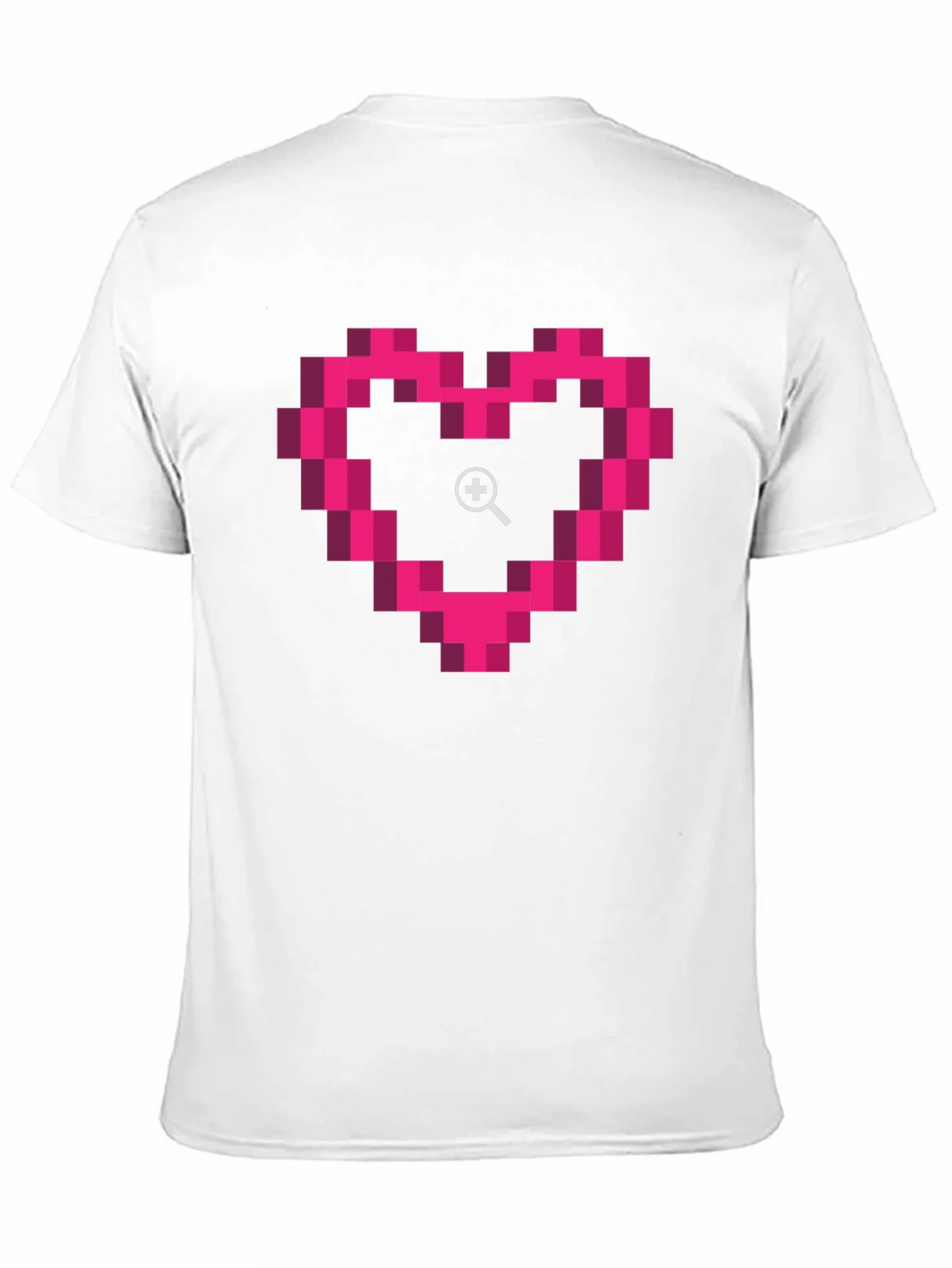 Pixel Heart Zoom Black T-Shirt