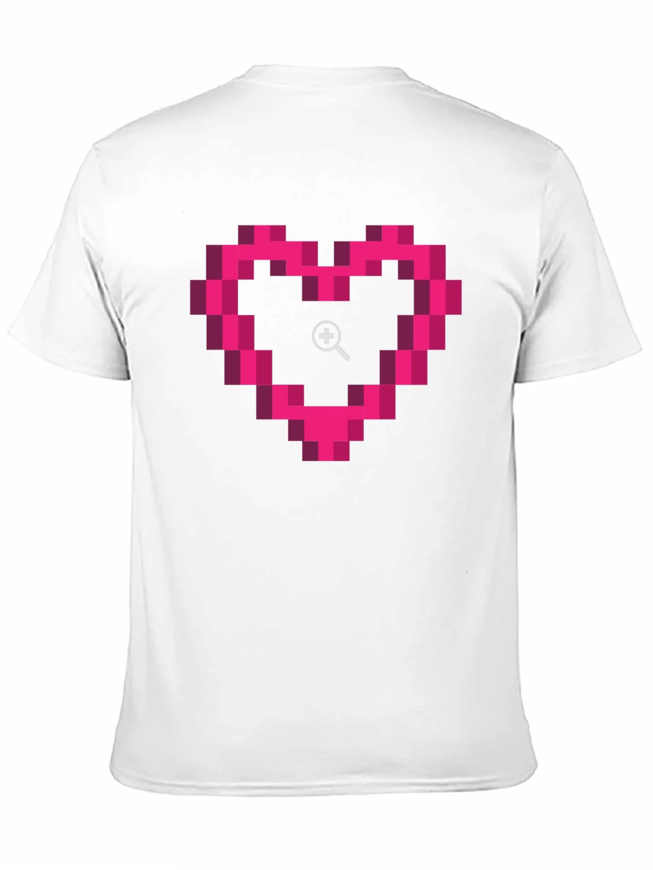 Pixel Heart Zoom Black T-Shirt