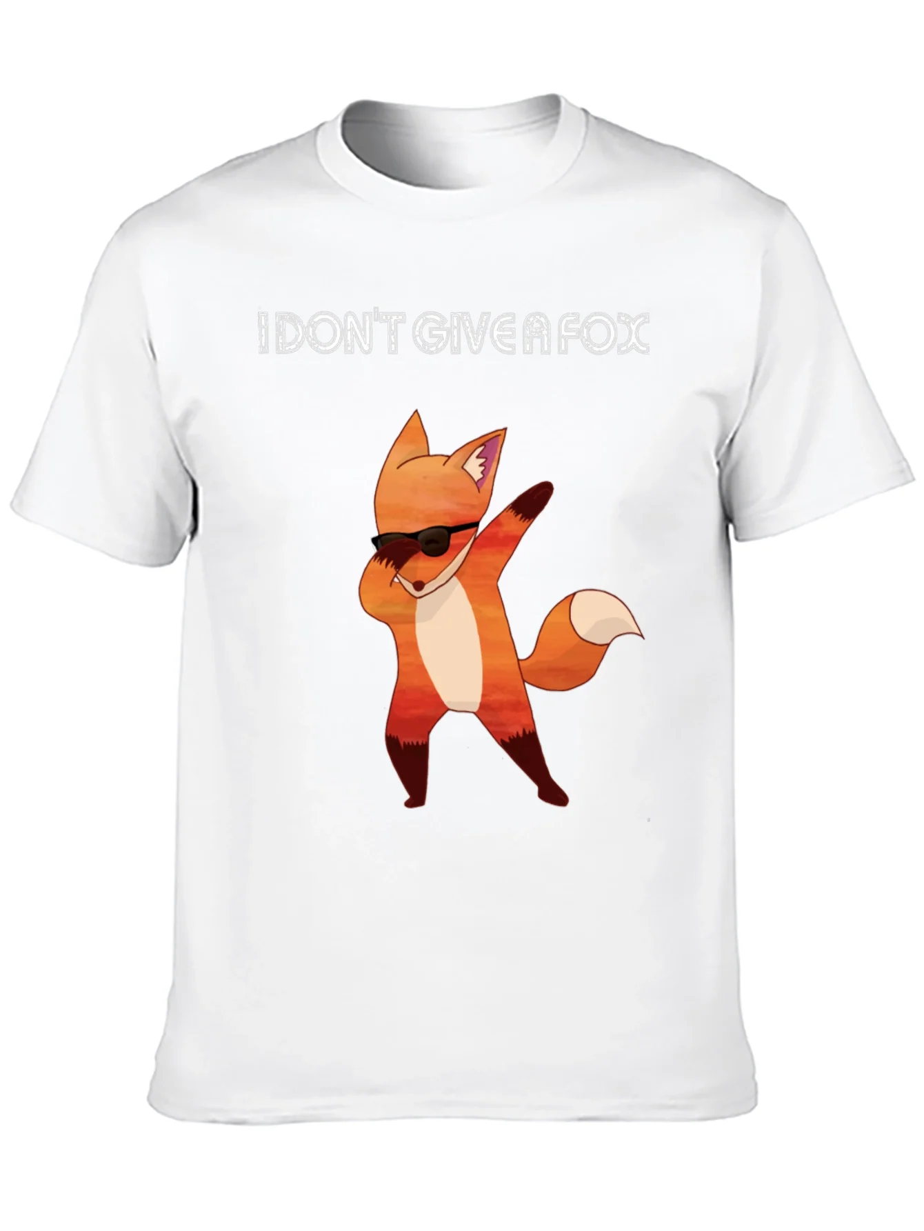 I DONT GIVE A FOX Black T-Shirt - Funny Fox Dab Design
