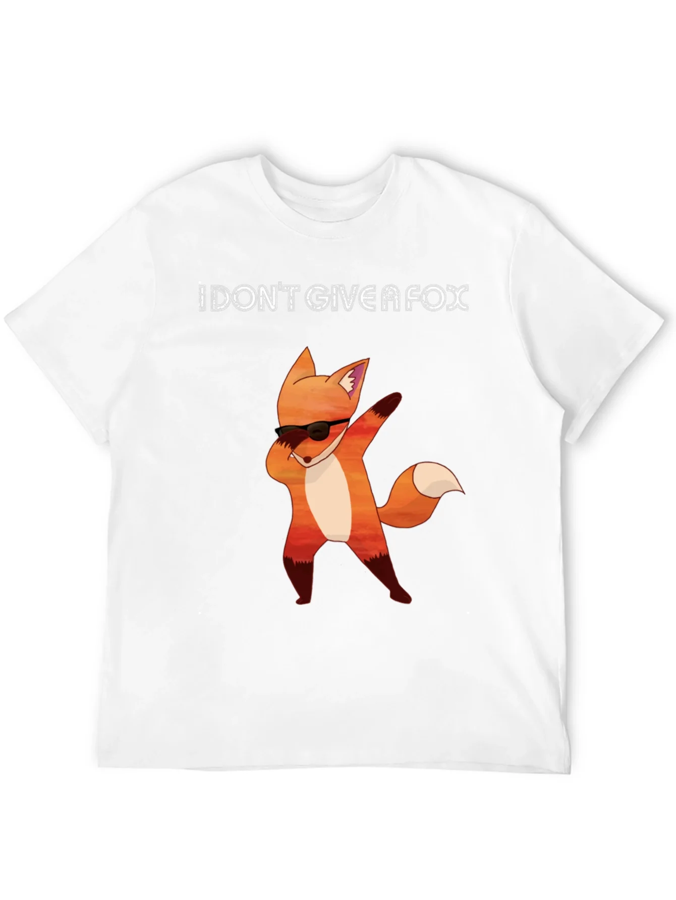 I DONT GIVE A FOX Black T-Shirt - Funny Fox Dab Design