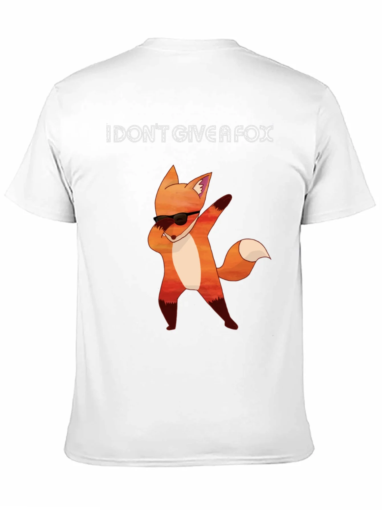 I DONT GIVE A FOX Black T-Shirt - Funny Fox Dab Design