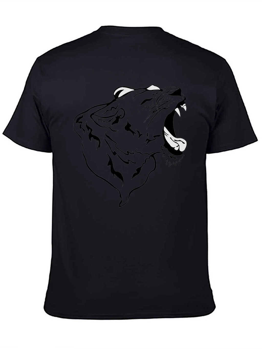 Roaring Panther Graphic Tee - Mens Black T-Shirt