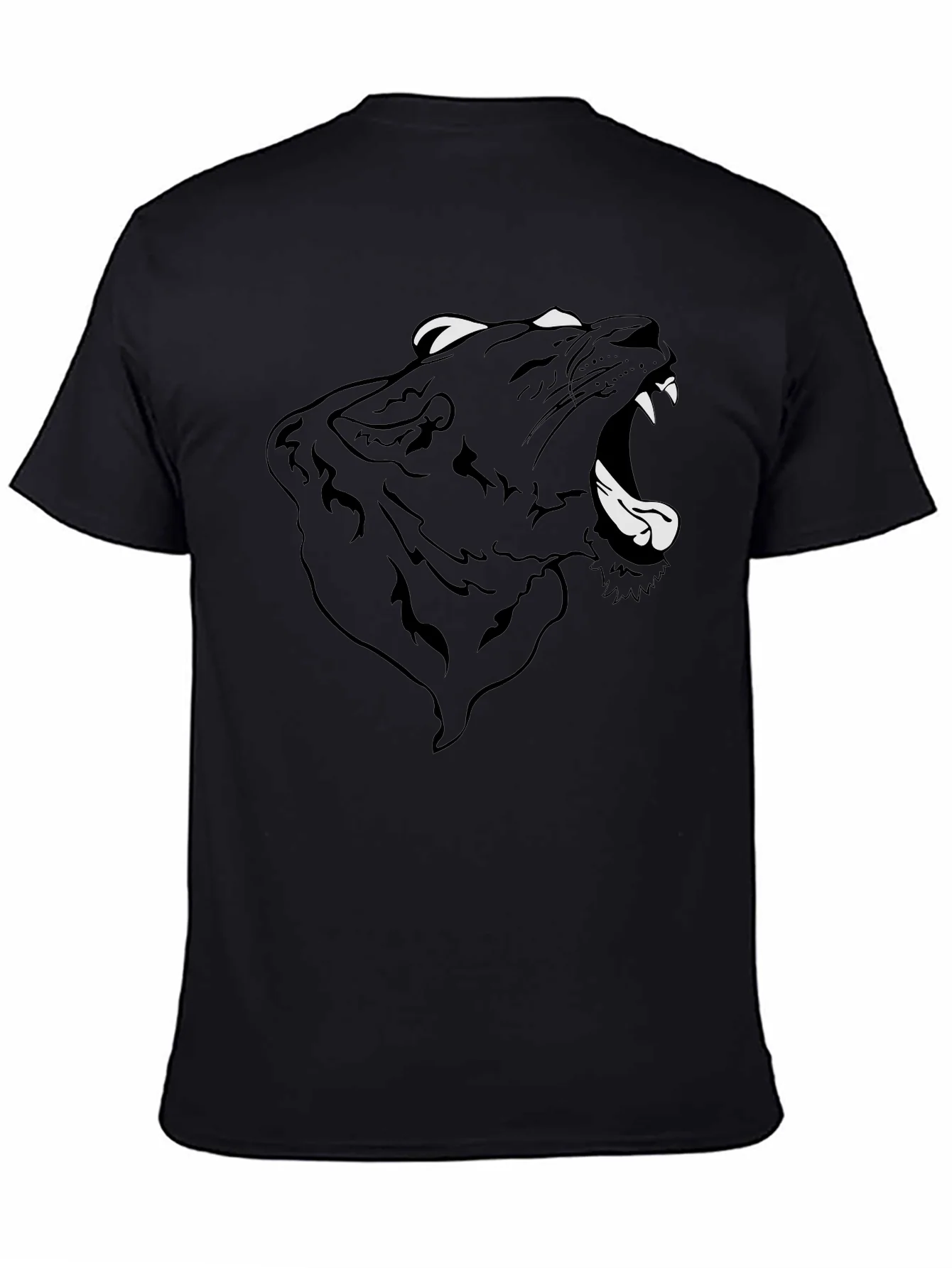 Roaring Panther Graphic Tee - Mens Black T-Shirt