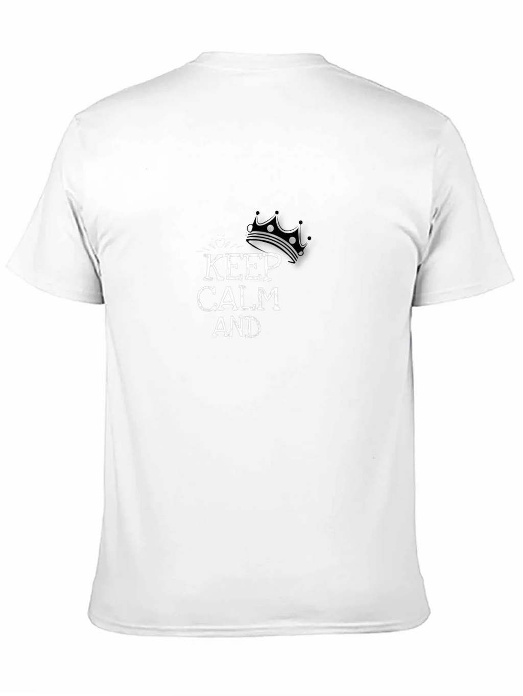 Keep Calm Crown Graphic Mens Black T-Shirt