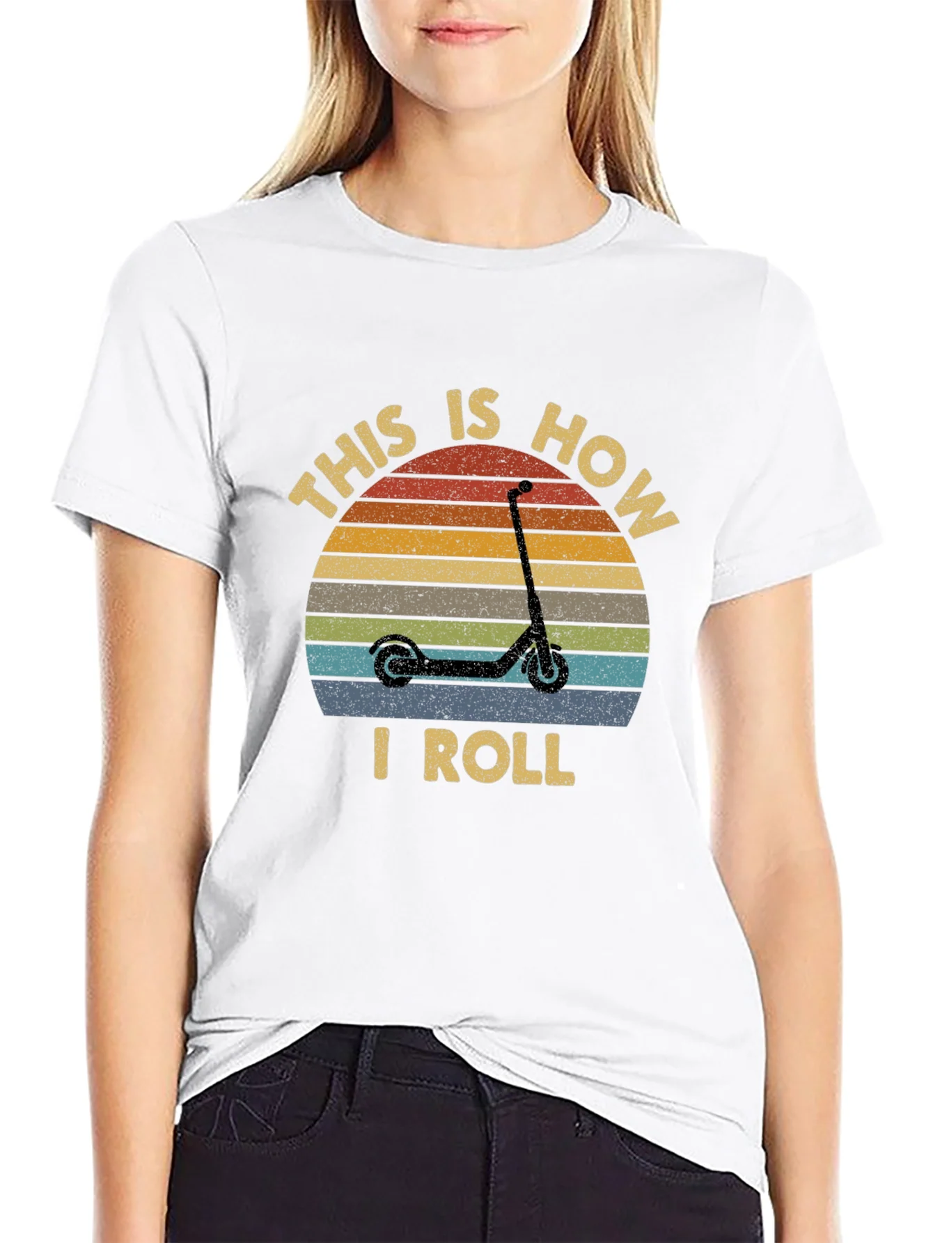 This is How I Roll Scooter T-Shirt - Retro Style