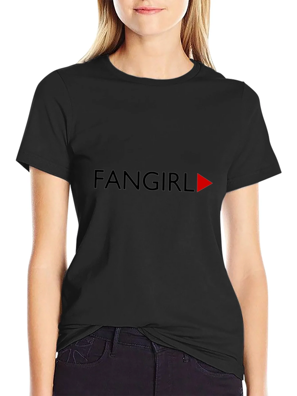 Fangirl Tee - Black T-Shirt with Graphic Print