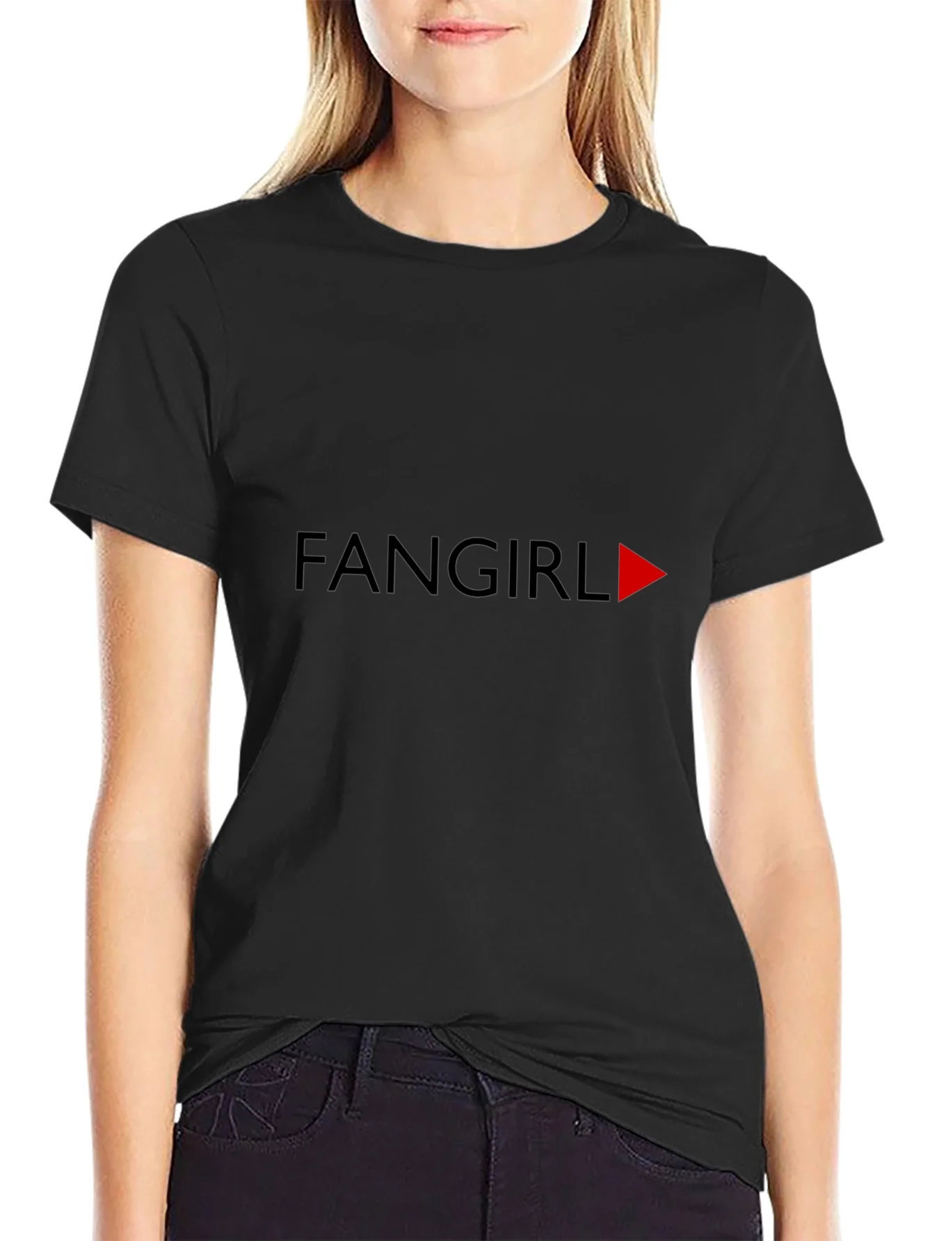Fangirl Tee - Black T-Shirt with Graphic Print