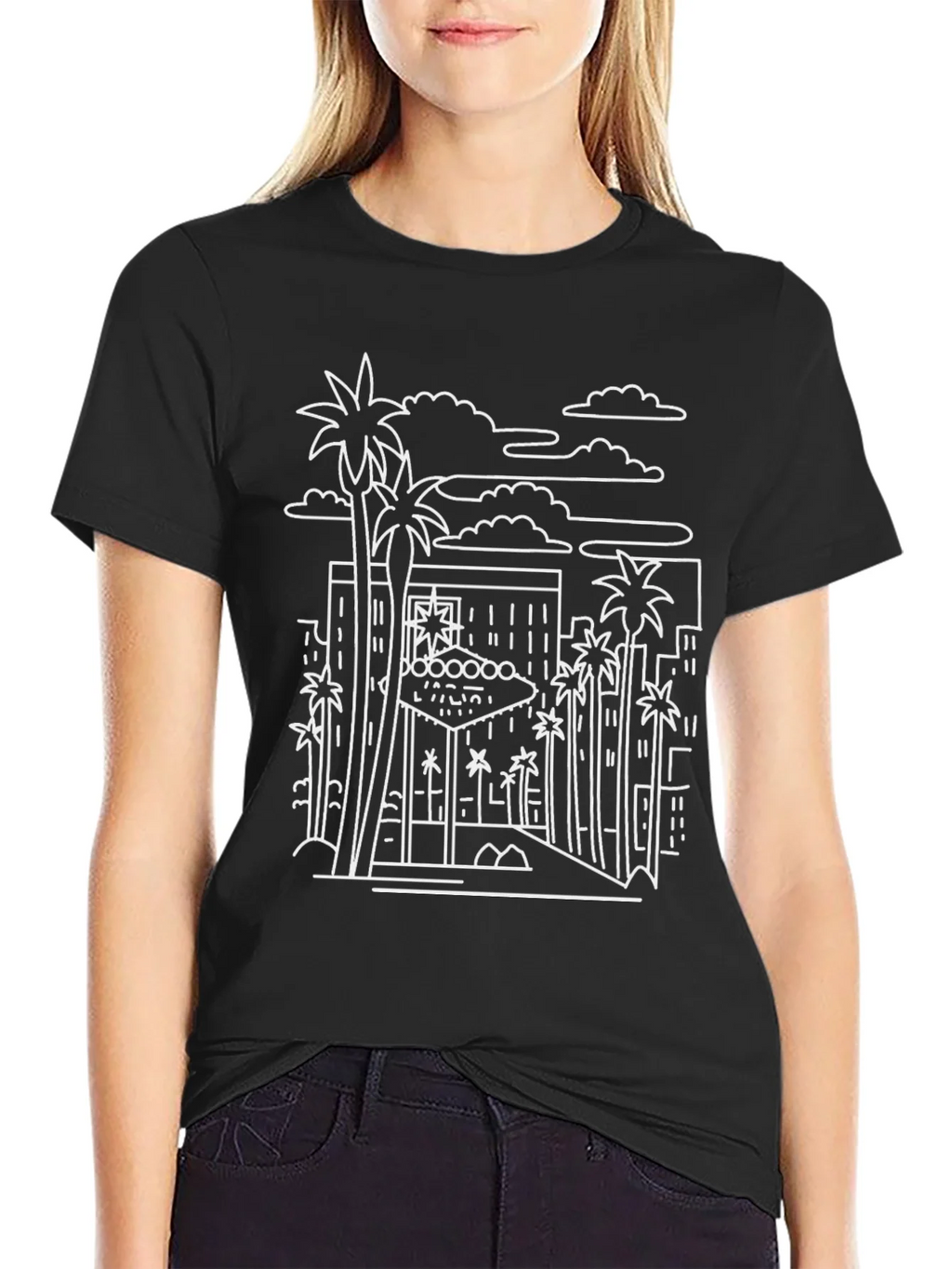 Las Vegas Graphic Tee - Stylish Cityscape Design