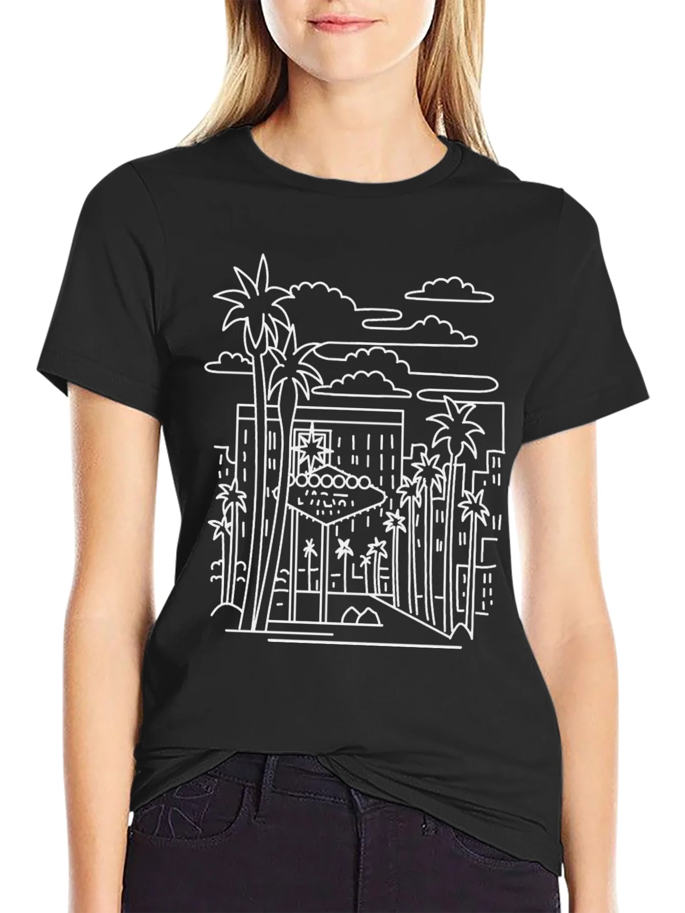 Las Vegas Graphic Tee - Stylish Cityscape Design