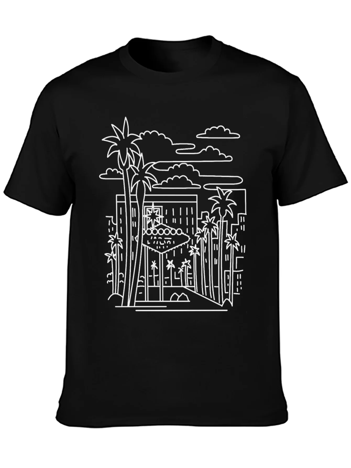 Las Vegas Graphic Tee - Stylish Cityscape Design