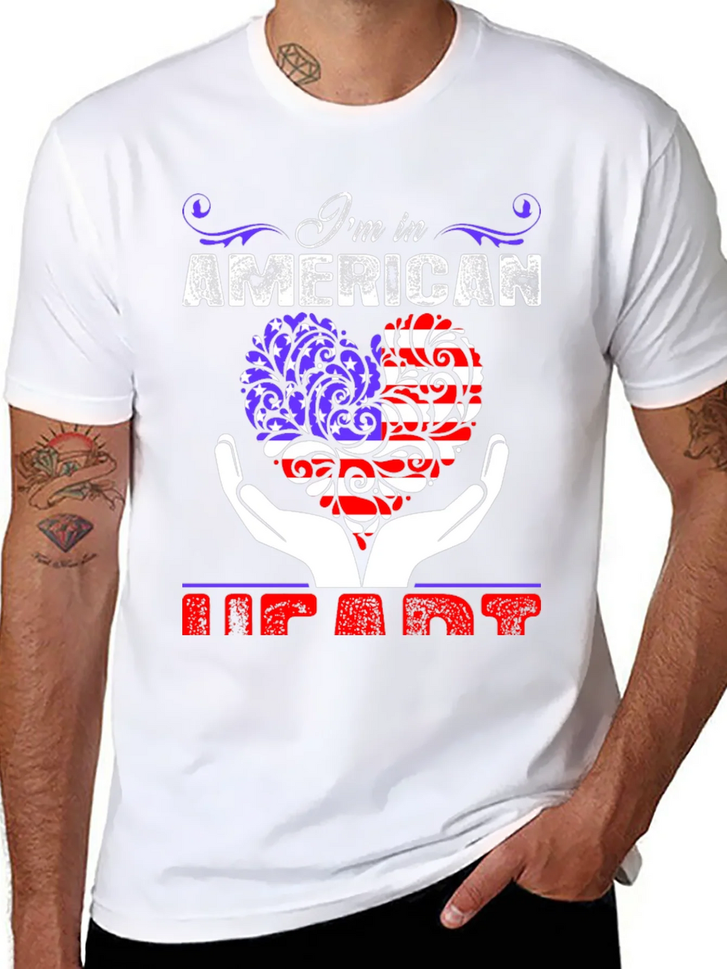 American Heart Patriotic Graphic T-Shirt