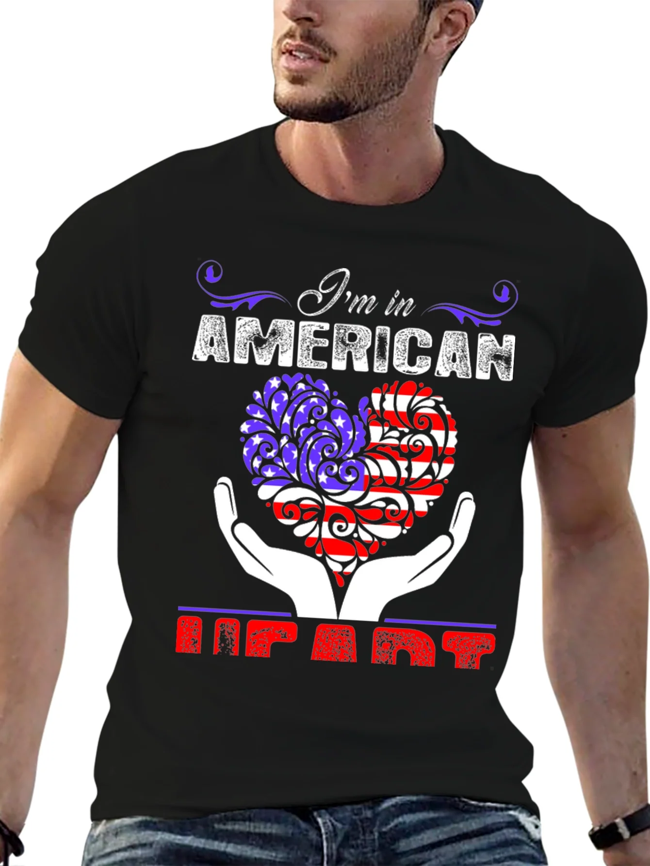 American Heart Patriotic Graphic T-Shirt