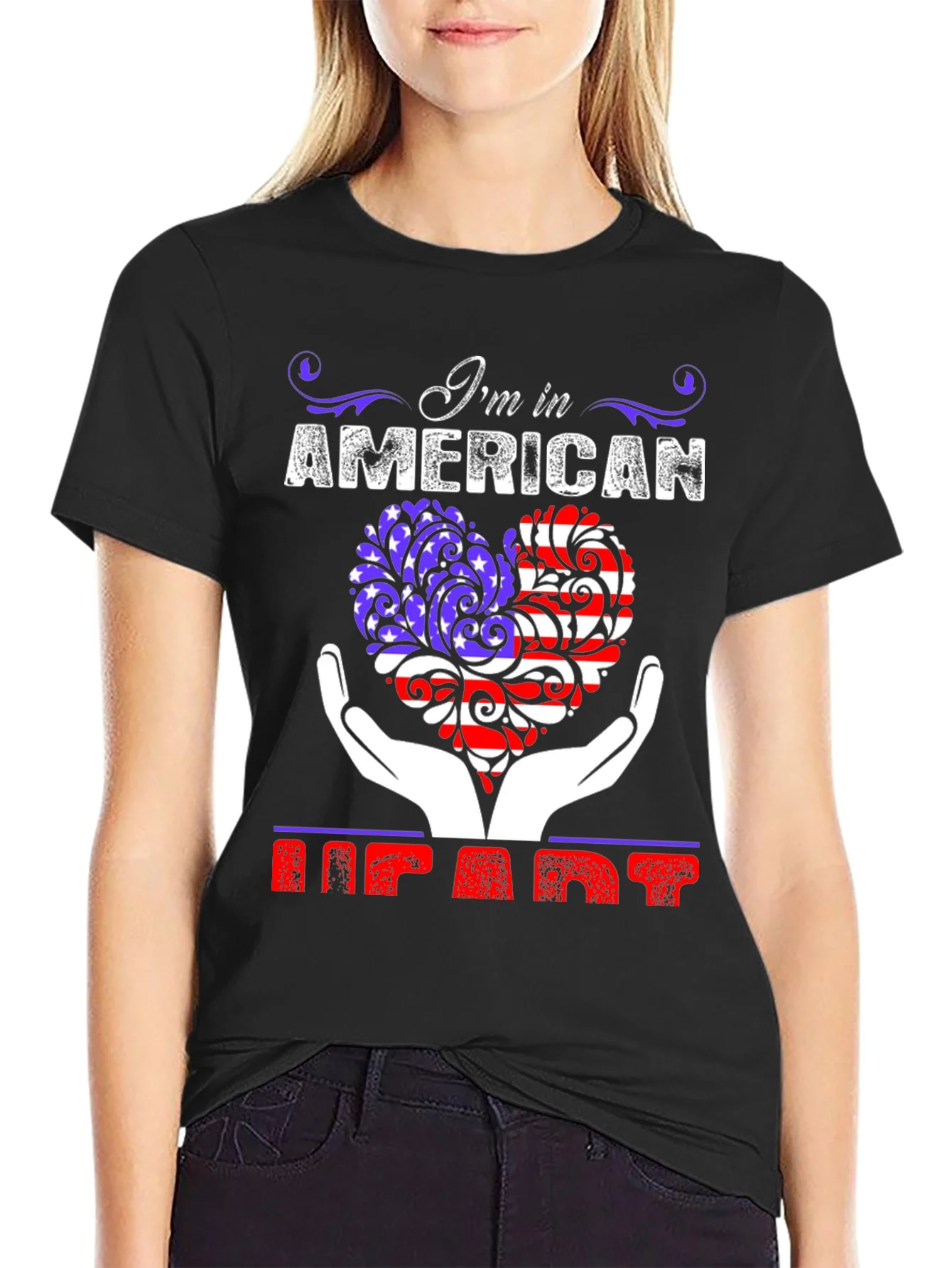 American Heart Patriotic Graphic T-Shirt