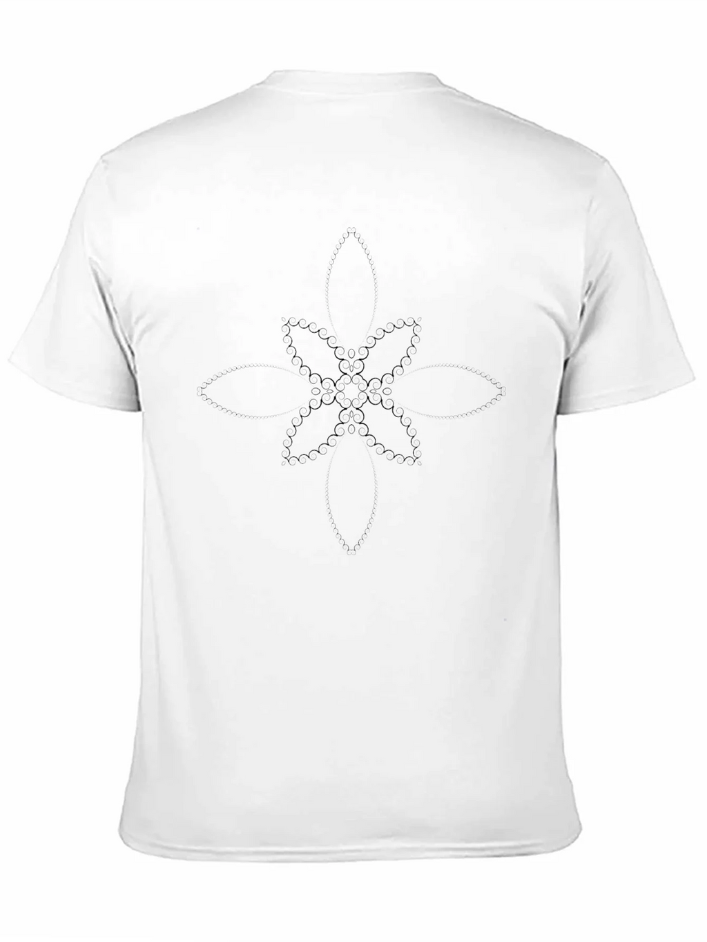 Mens Black Graphic Tee - Abstract Floral